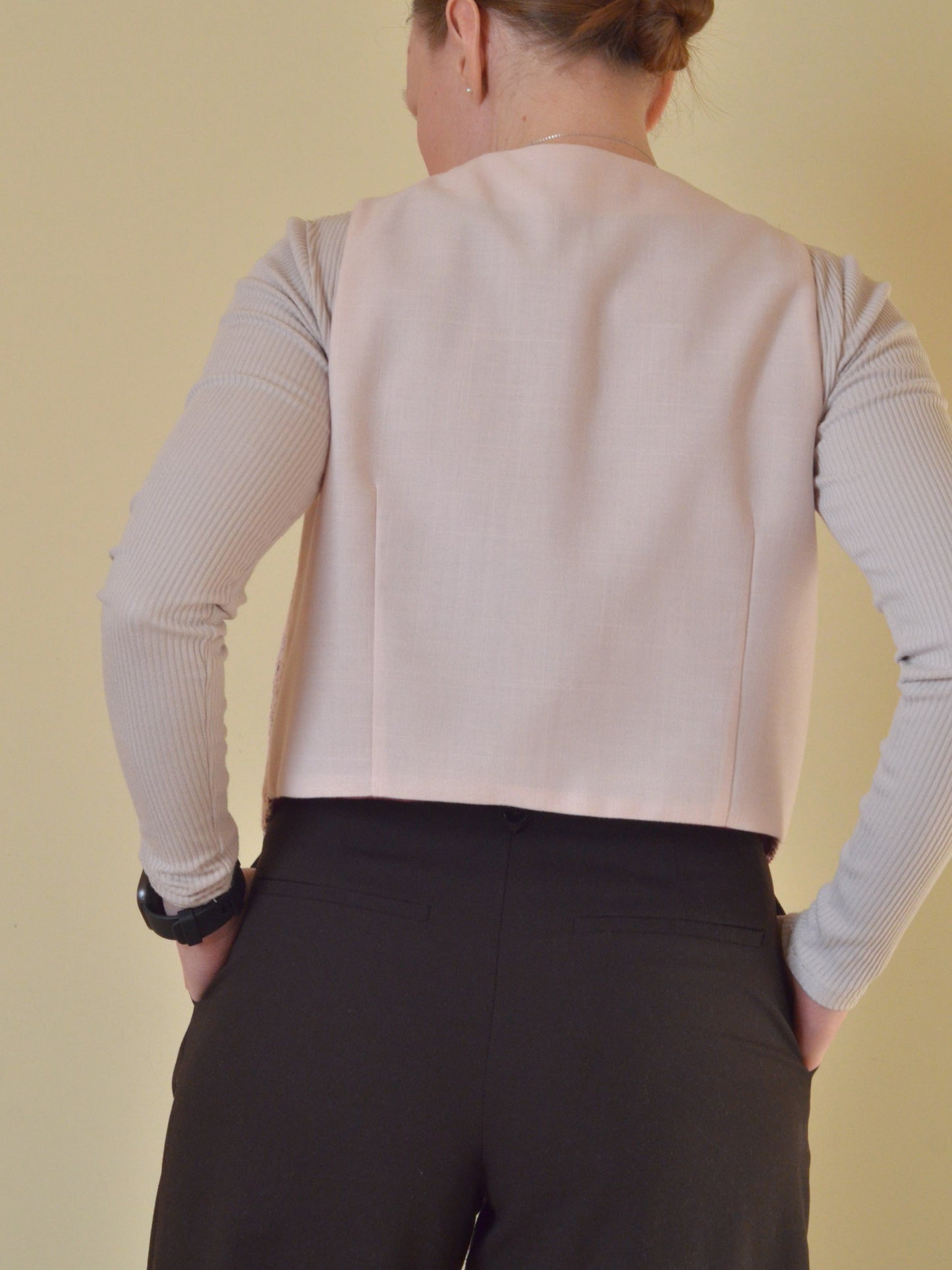 Vest With Vintage Lace (Pink)