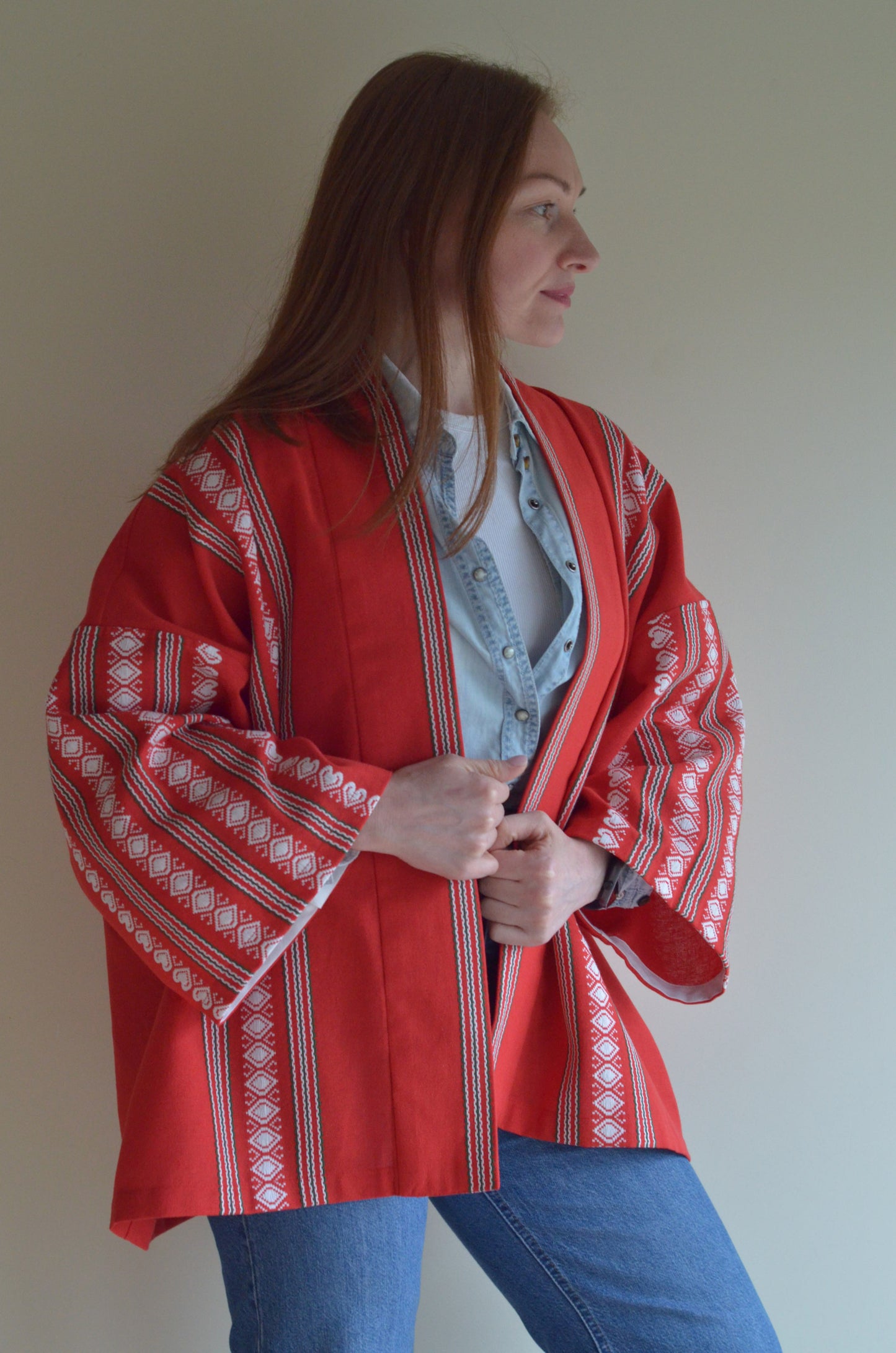 Embroidered Cotton Kimono