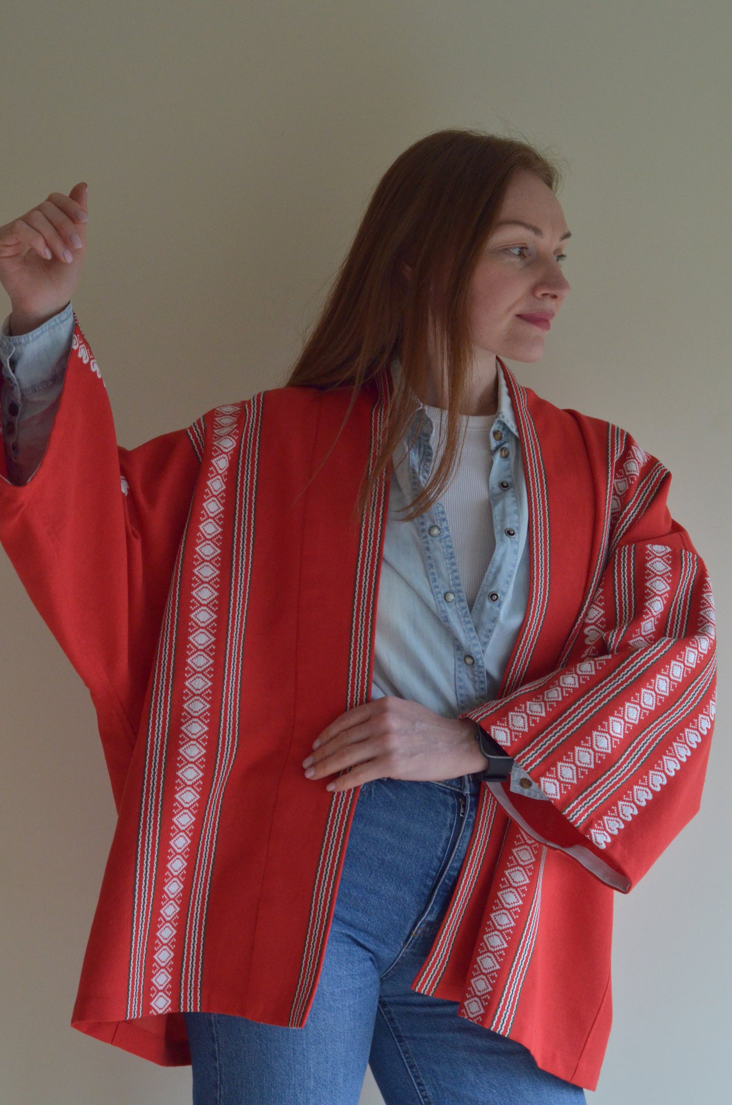 Embroidered Cotton Kimono
