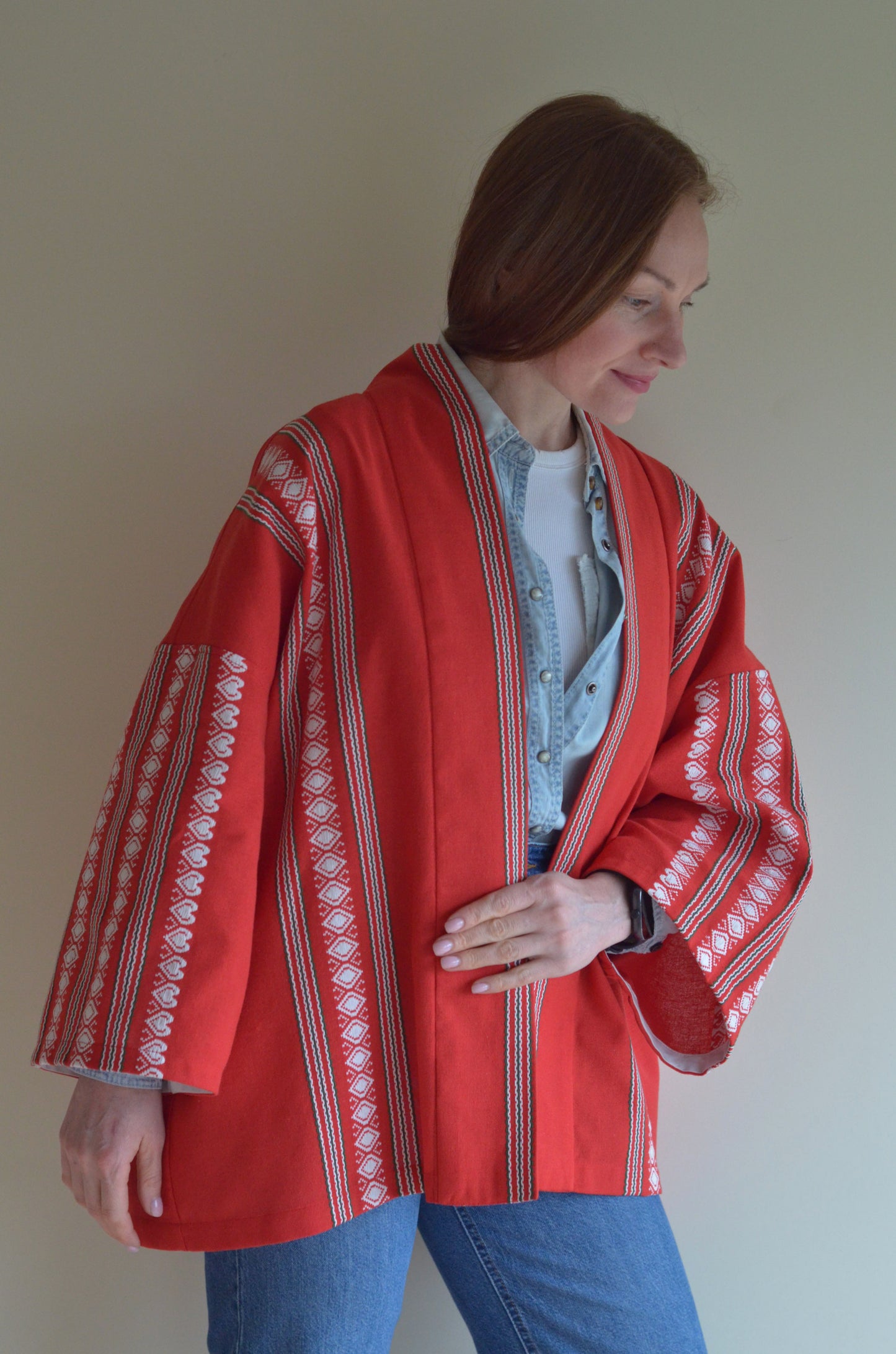 Embroidered Cotton Kimono