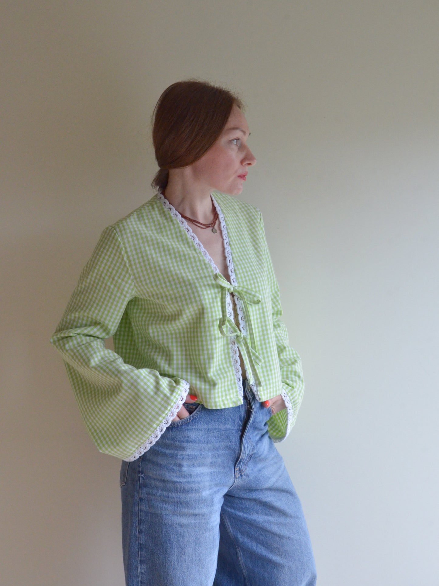 Tie-front Blouse