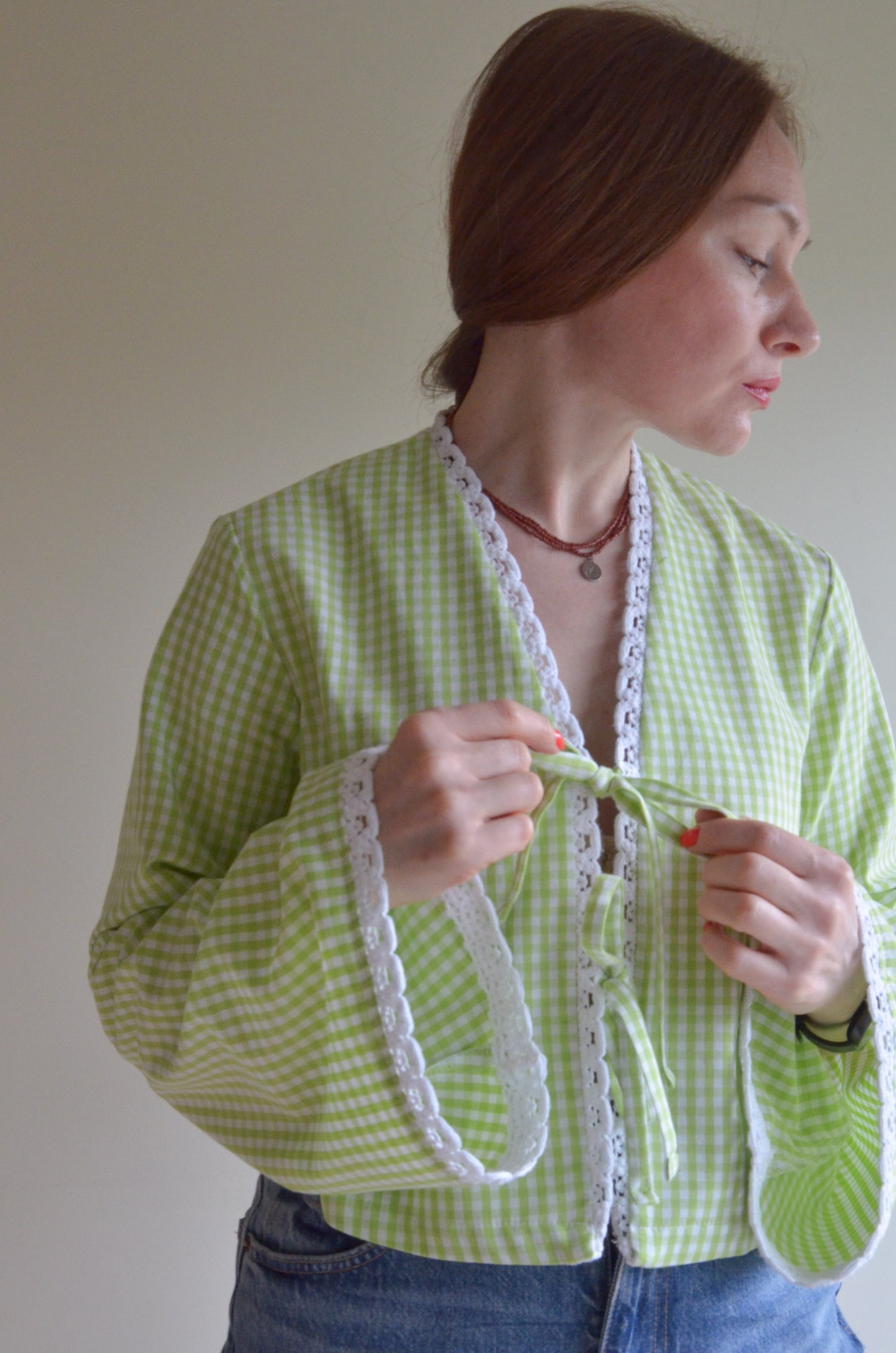 Tie-front Blouse