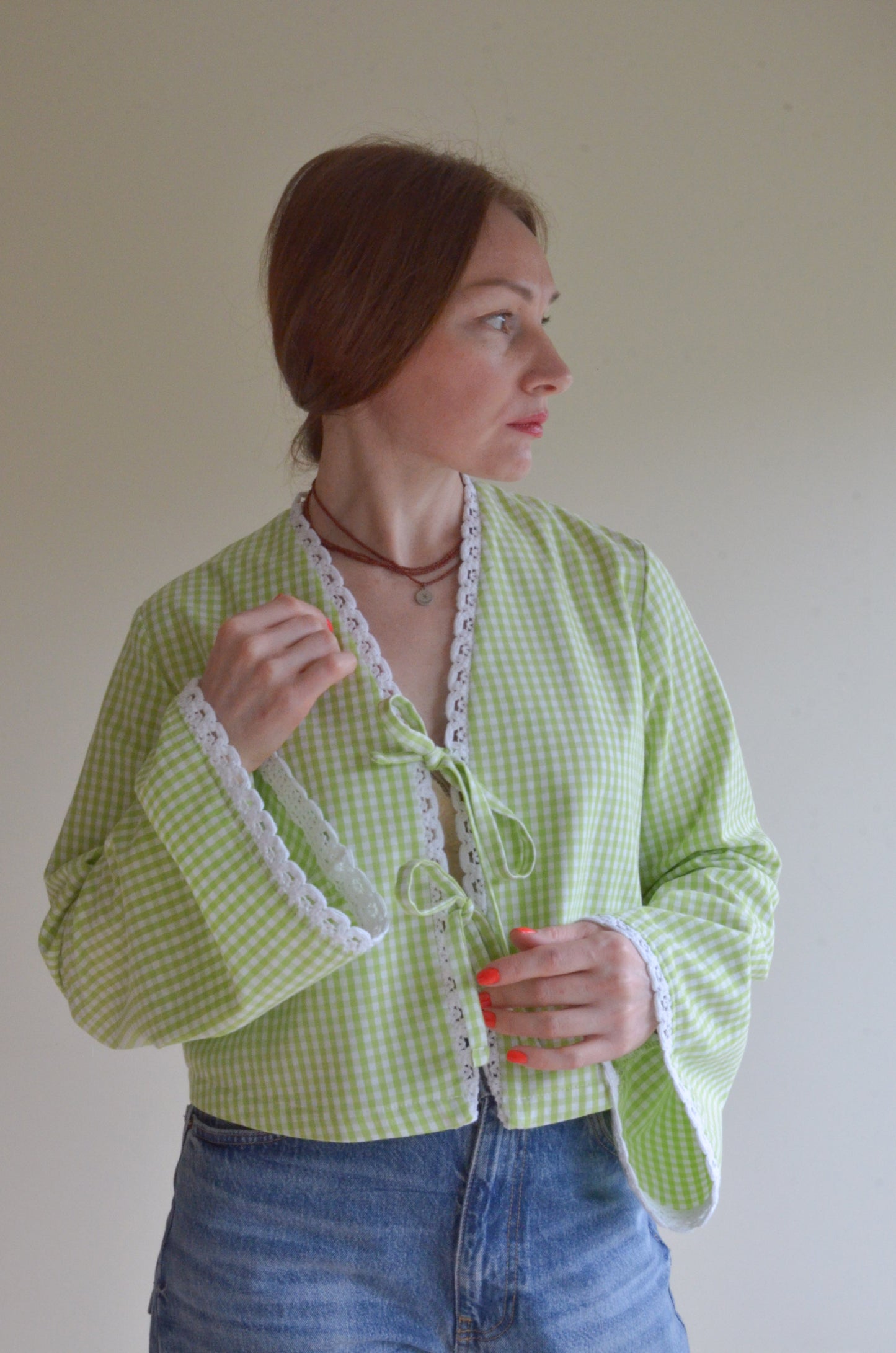 Tie-front Blouse