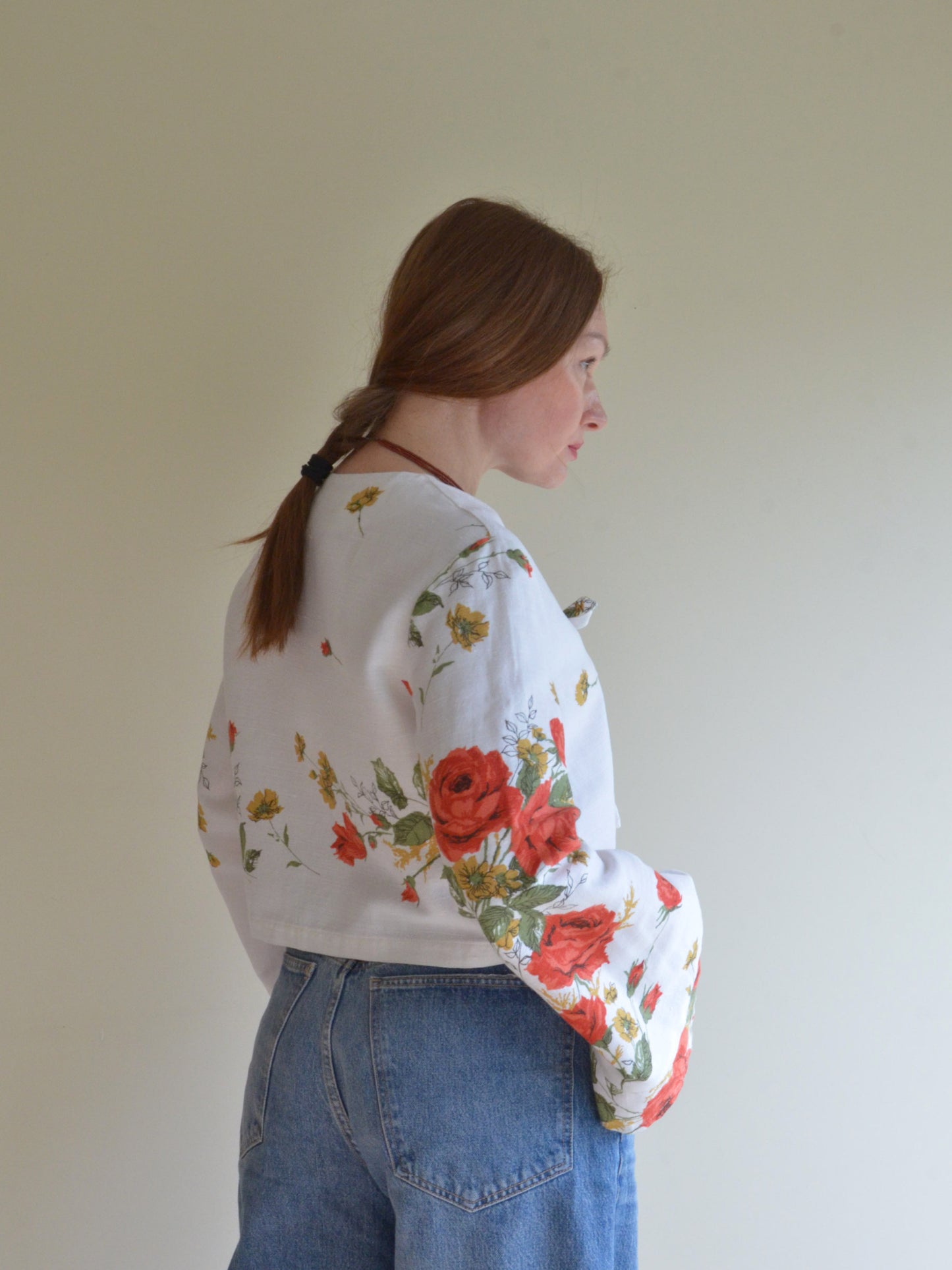 Tie-front Blouse Floral