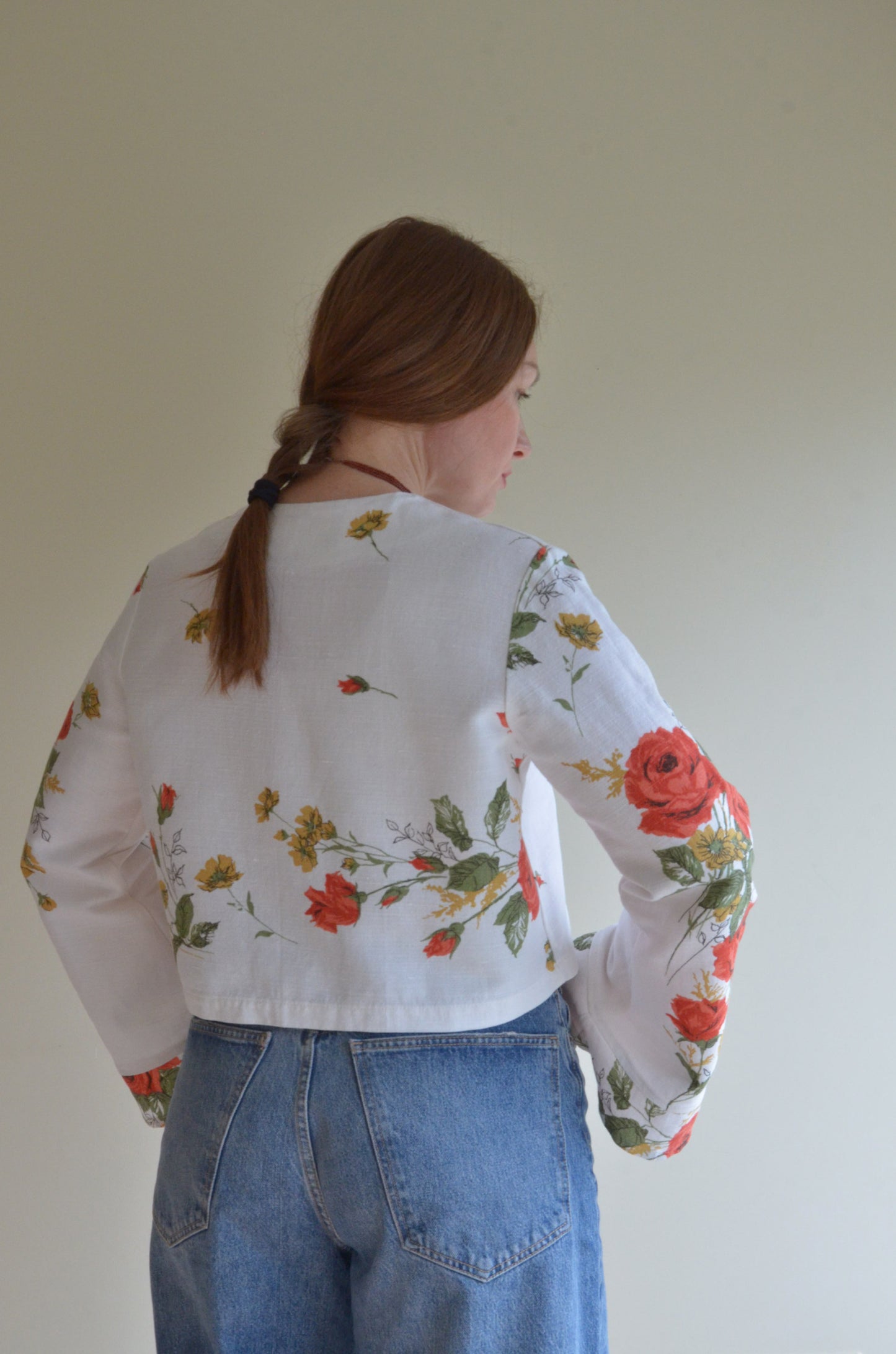 Tie-front Blouse Floral