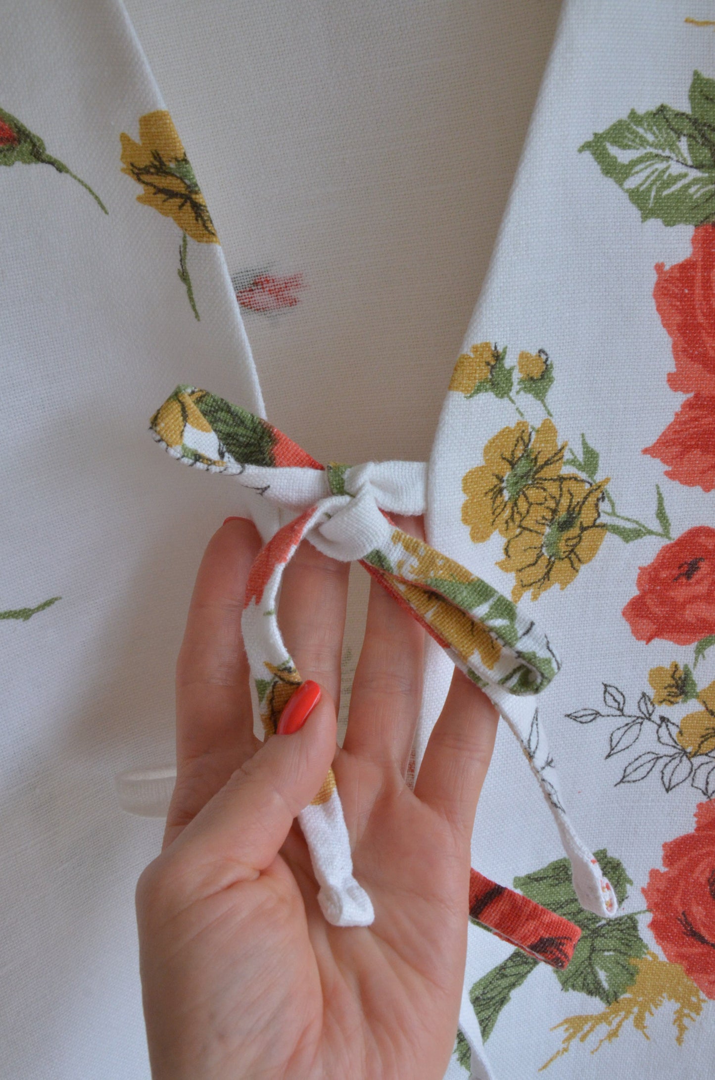 Tie-front Blouse Floral