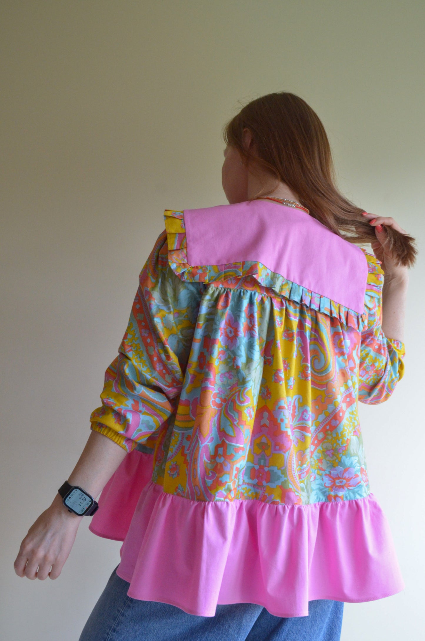 Boho Style Blouse with Collar