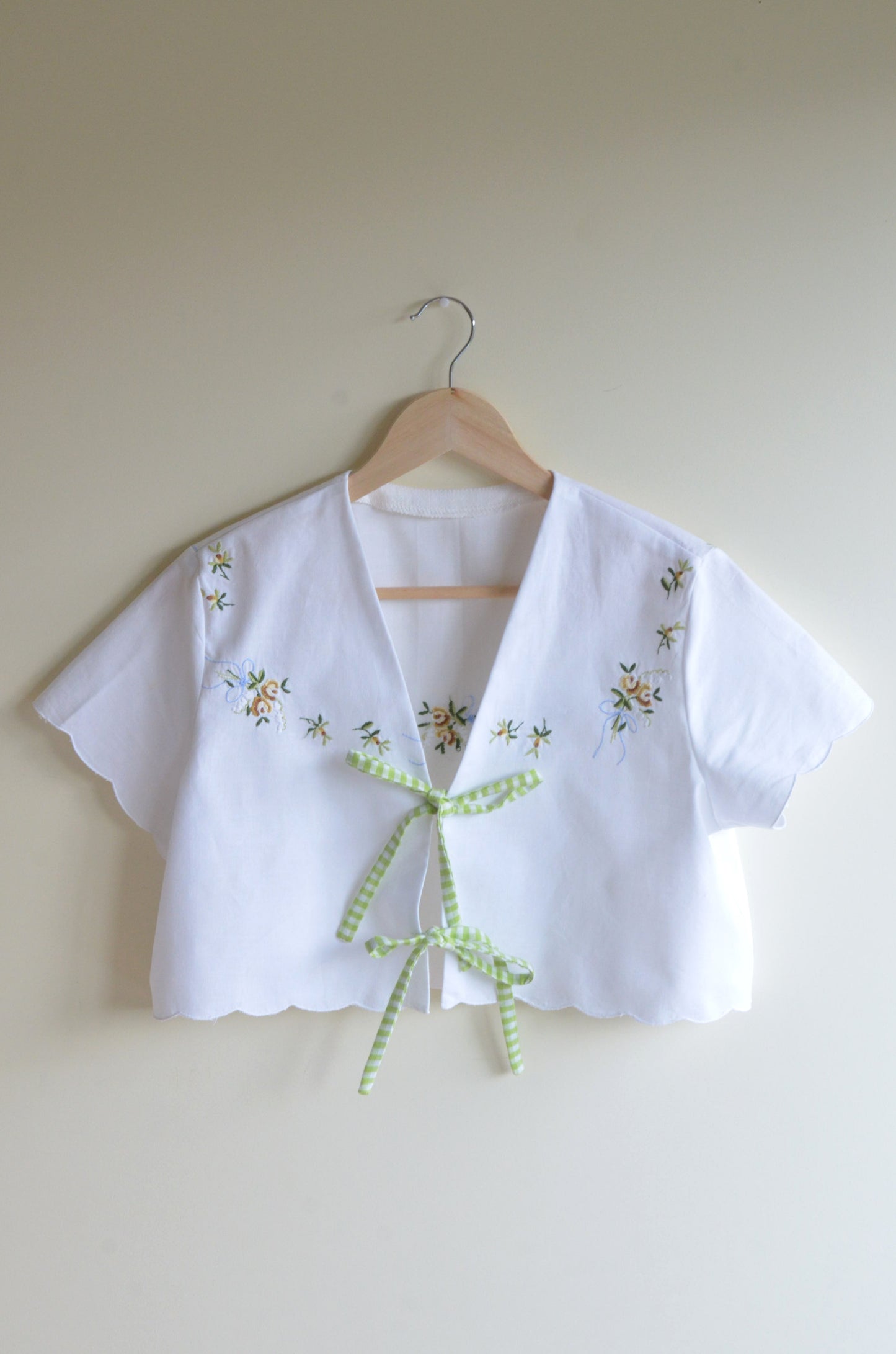 Tie-front Cotton Vest