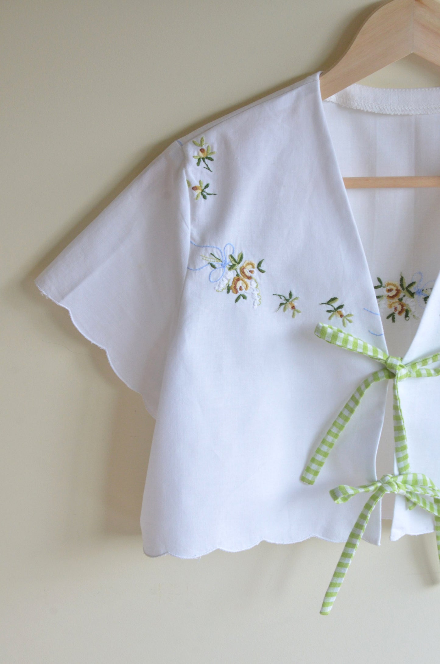 Tie-front Cotton Vest