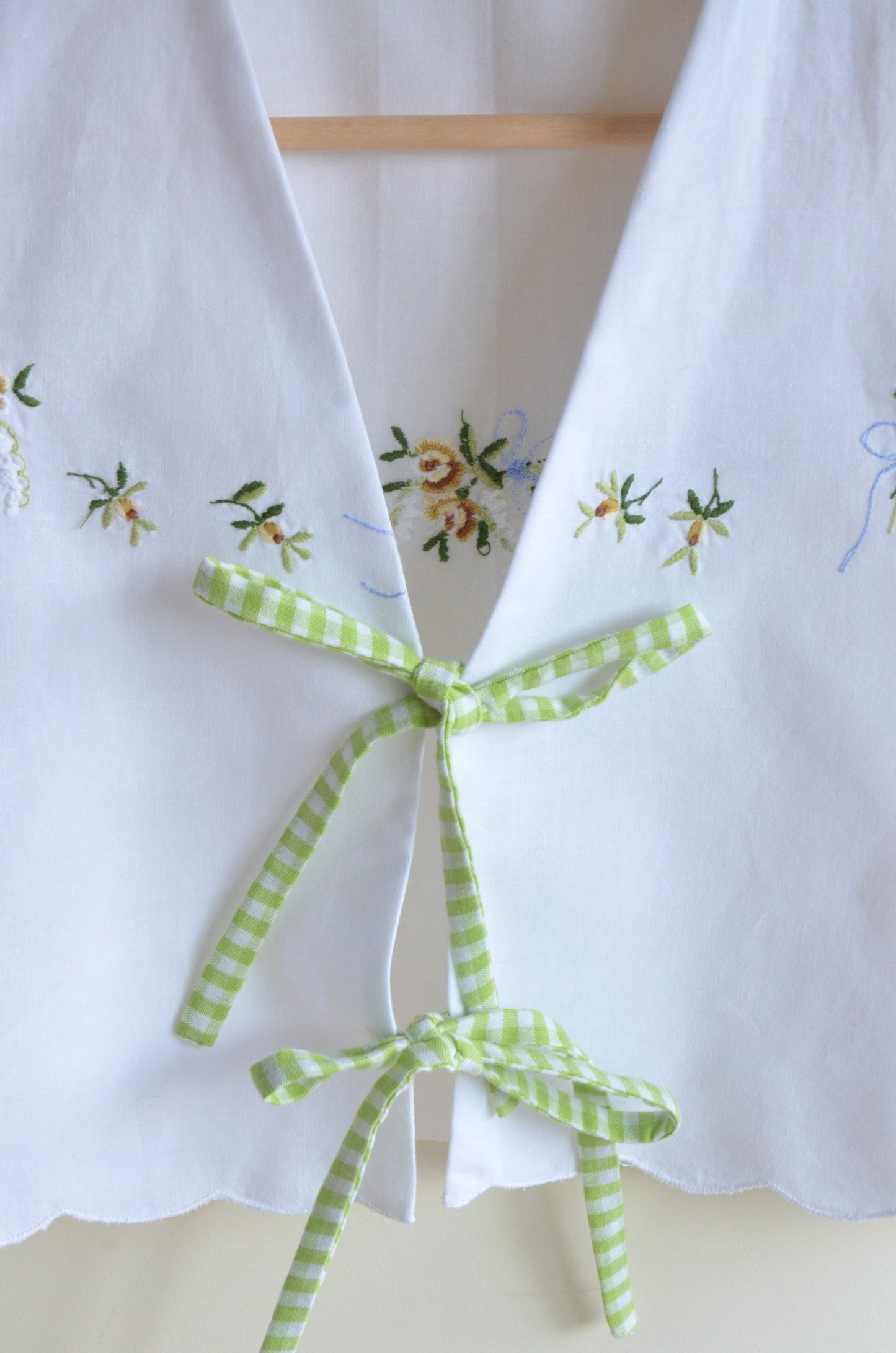 Tie-front Cotton Vest
