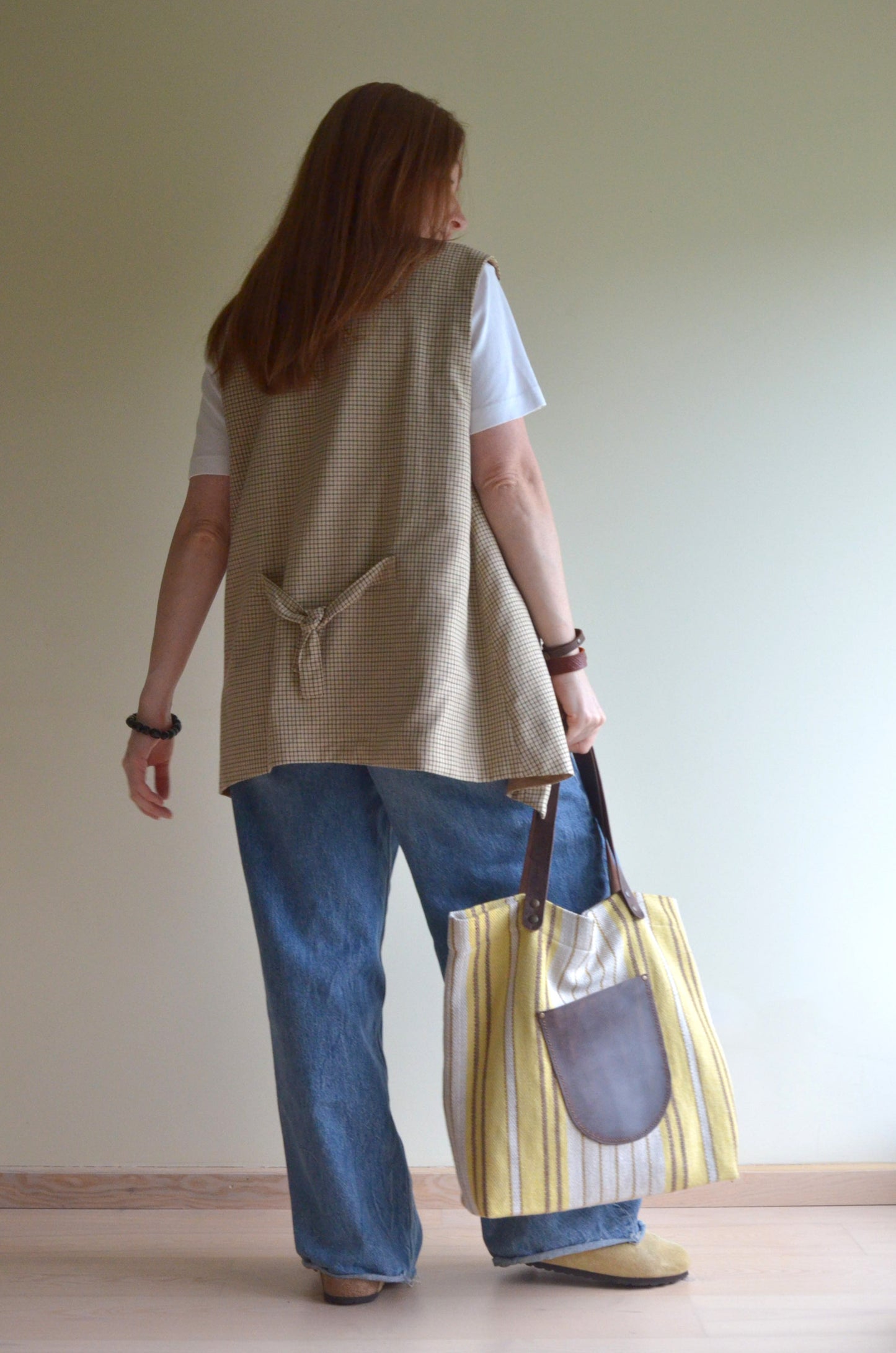 Oversized Plaid Vest