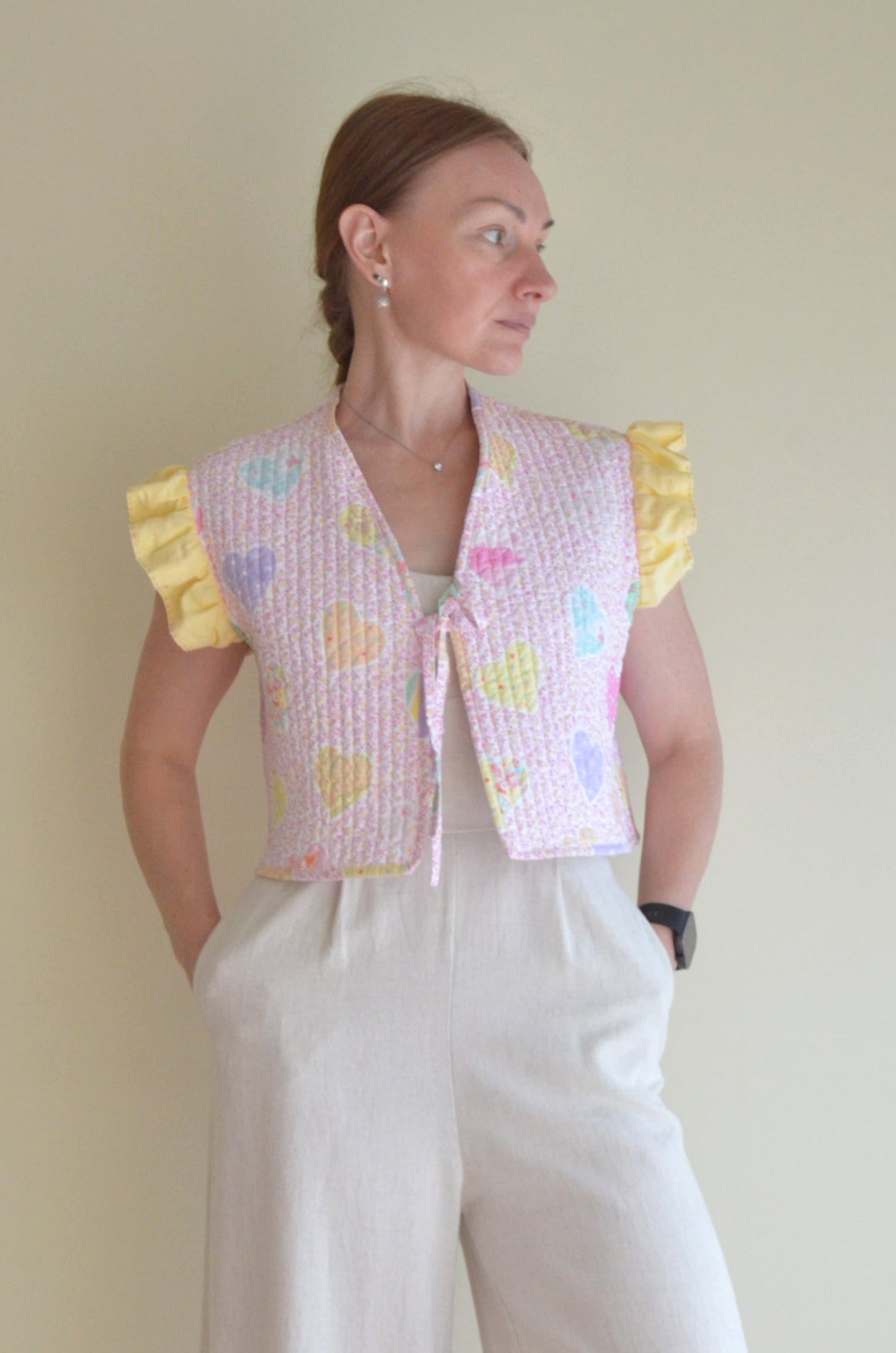 Quilted Reversible Cotton-Candy Vest