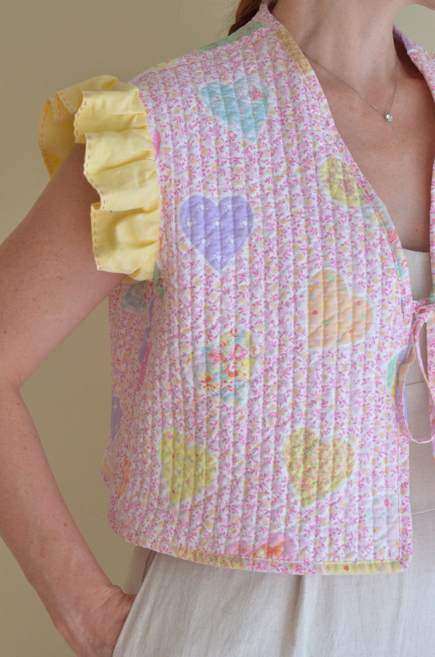 Quilted Reversible Cotton-Candy Vest