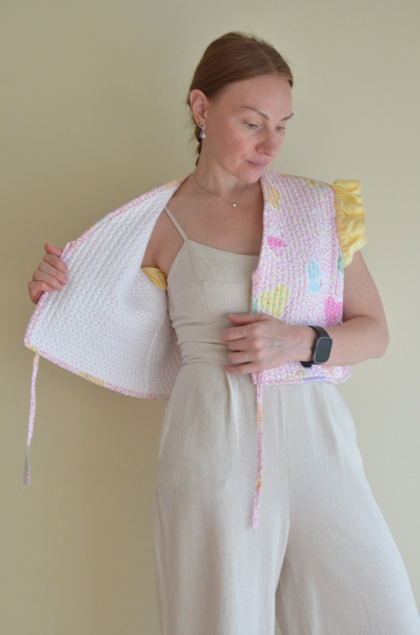 Quilted Reversible Cotton-Candy Vest