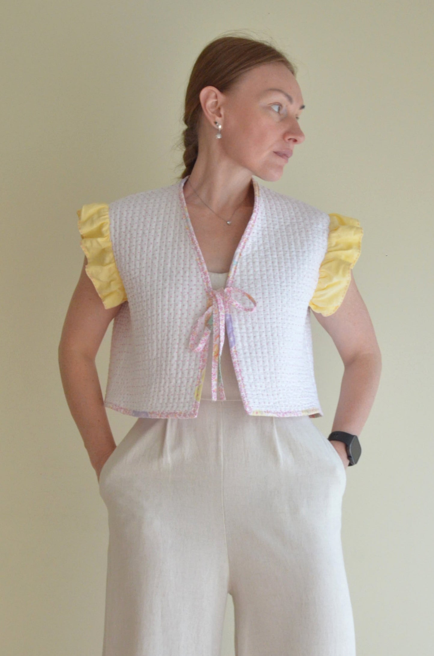 Quilted Reversible Cotton-Candy Vest
