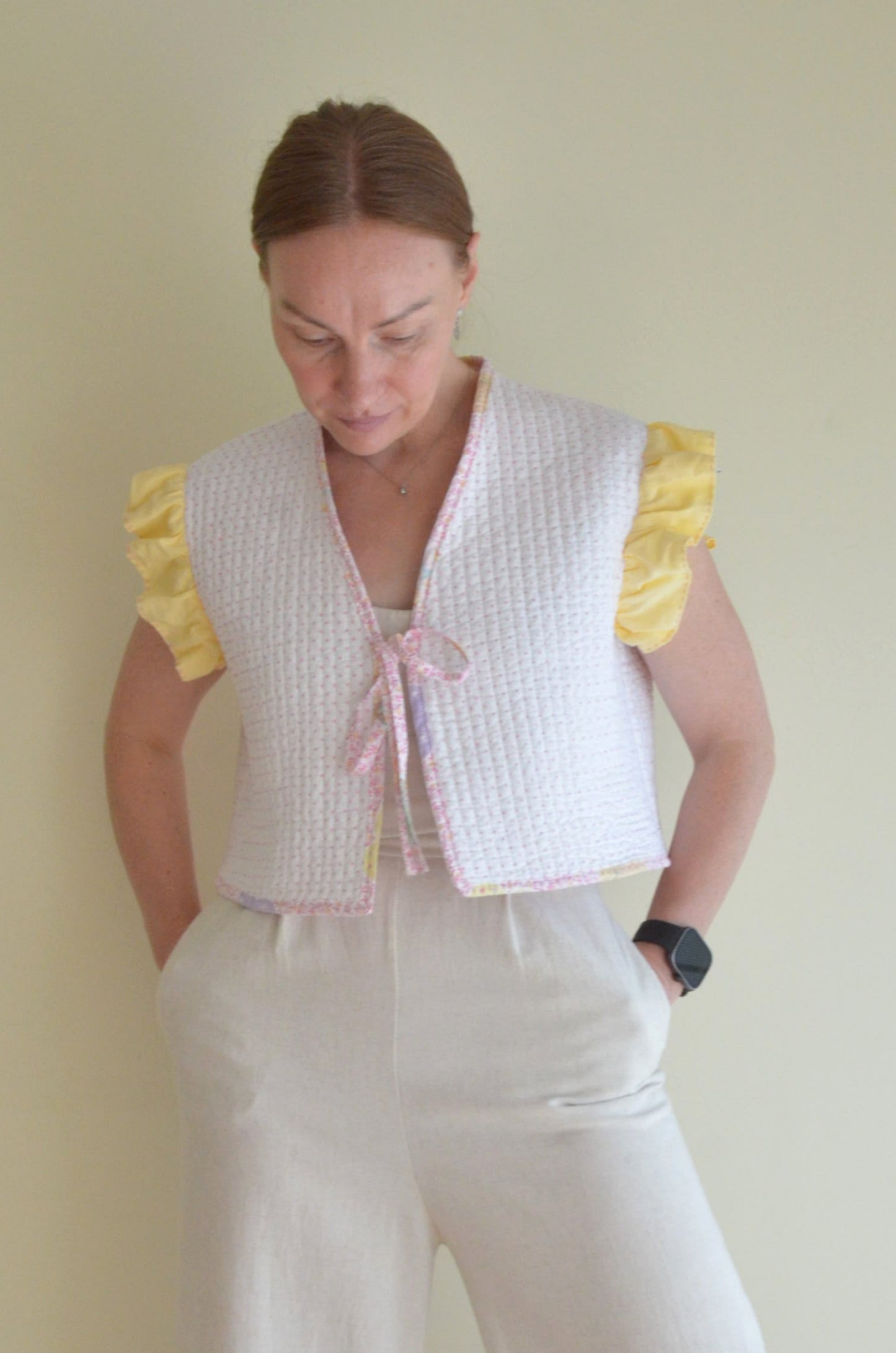 Quilted Reversible Cotton-Candy Vest