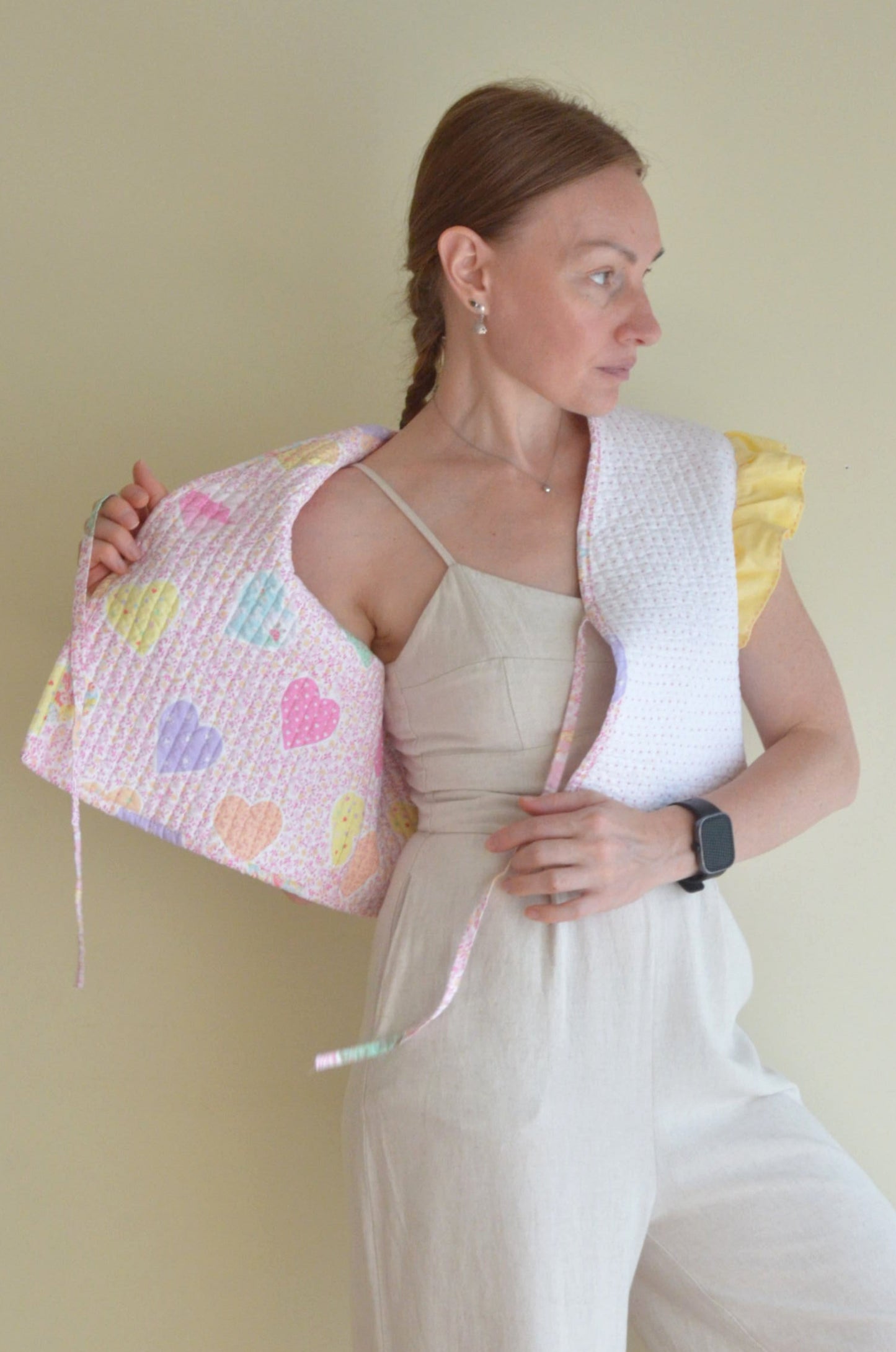 Quilted Reversible Cotton-Candy Vest