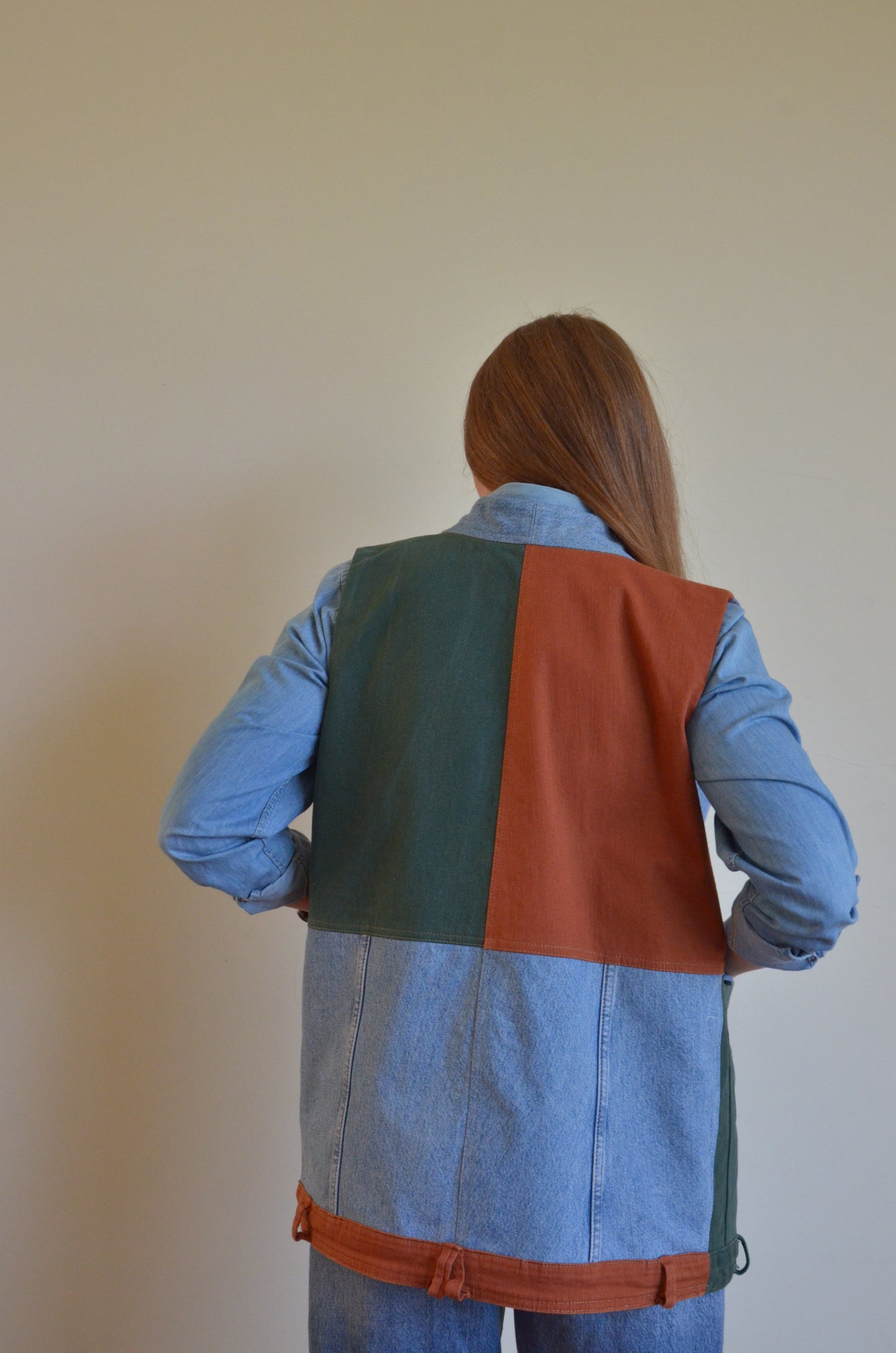 Three-tone Denim Vest