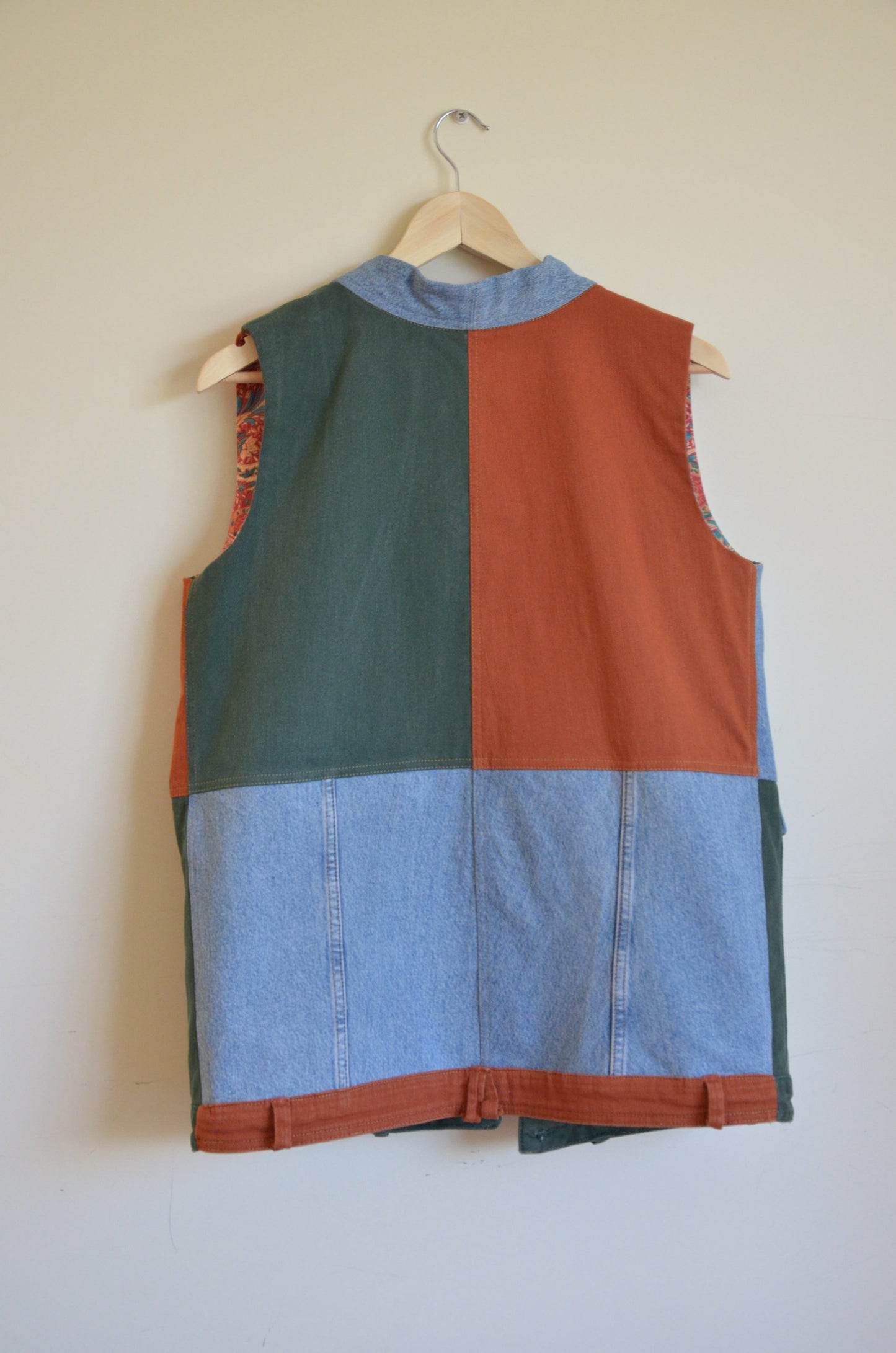 Three-tone Denim Vest