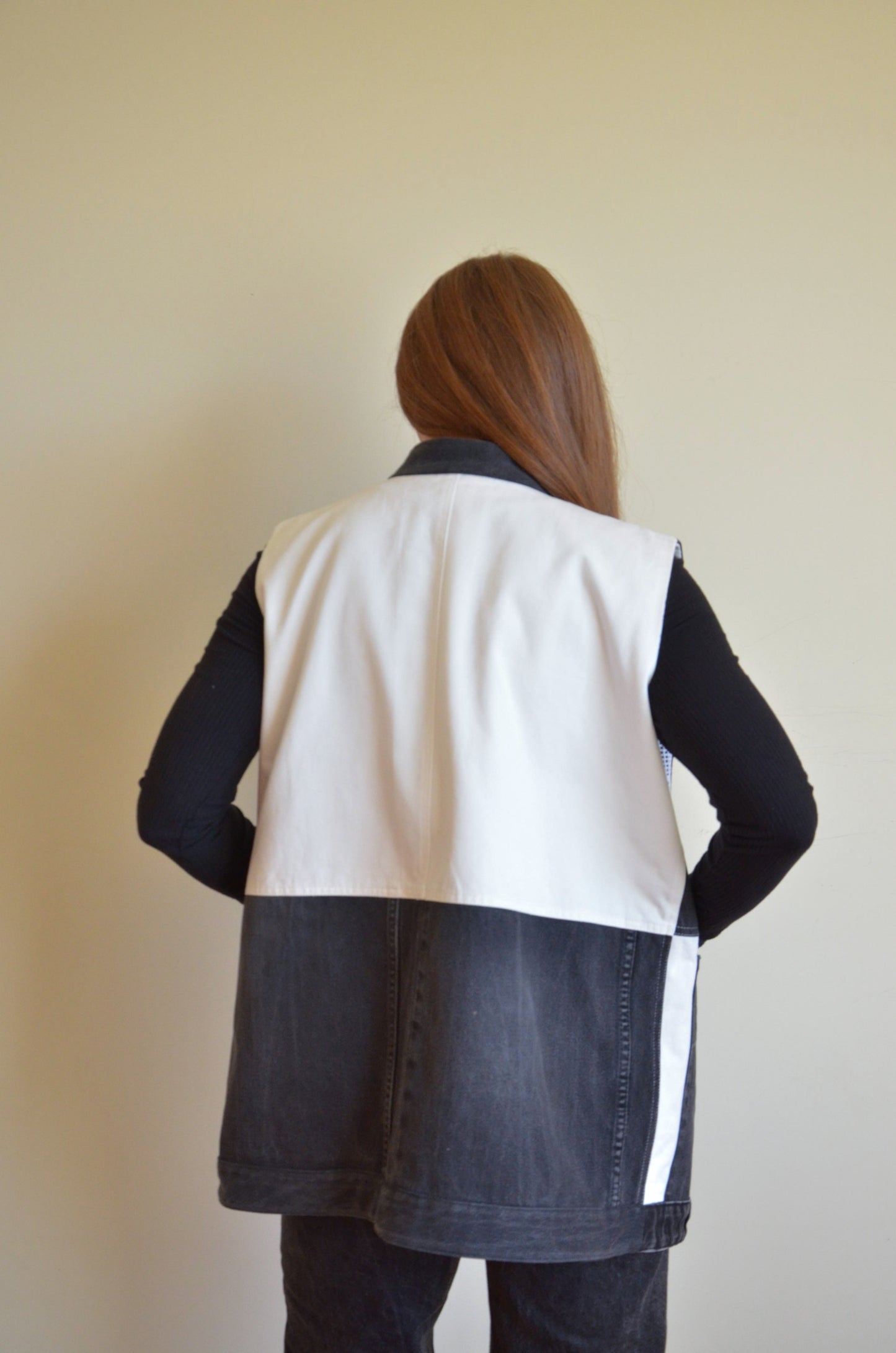 Black & White Denim Vest