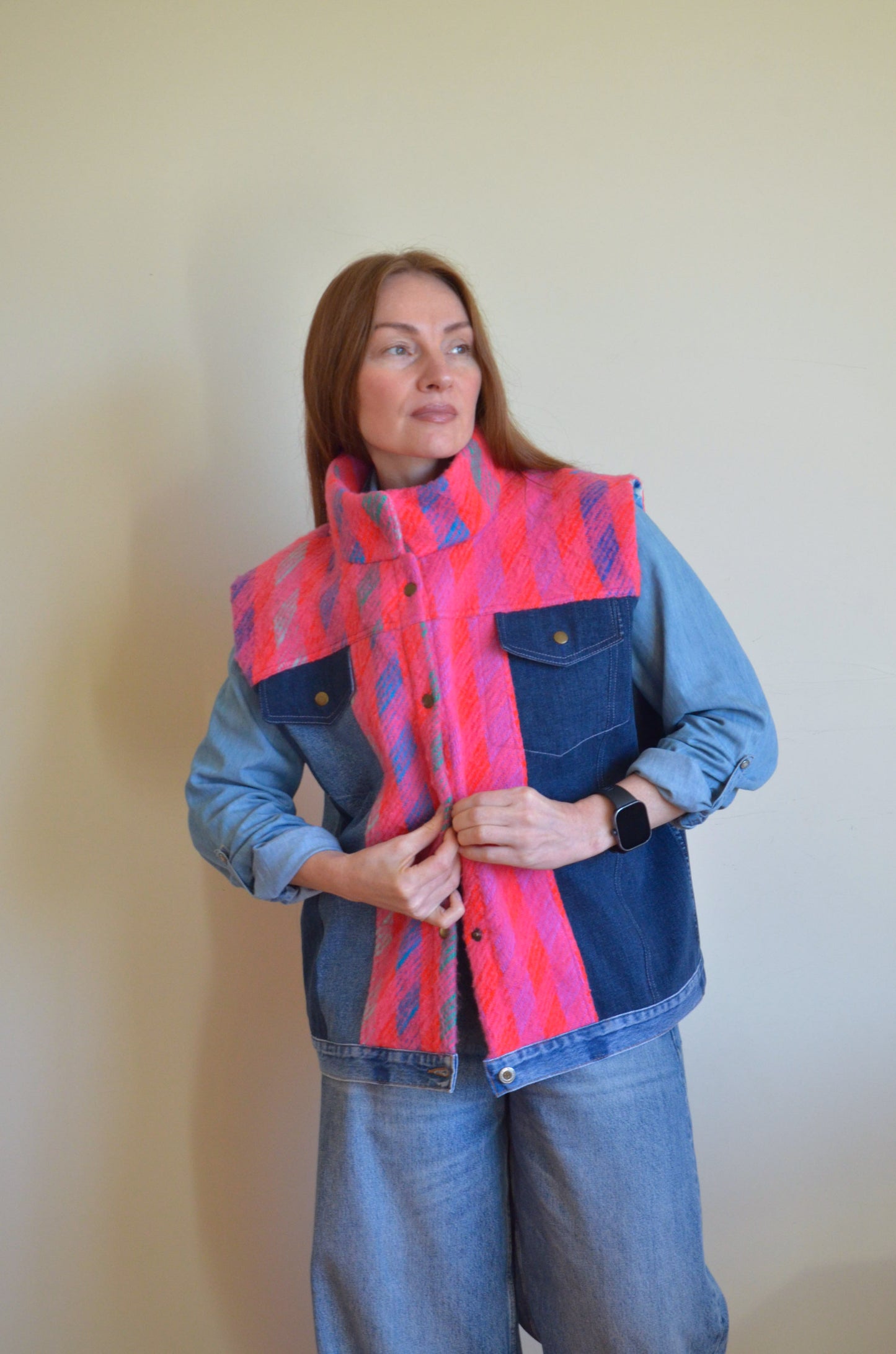 Pink Vest with Collar