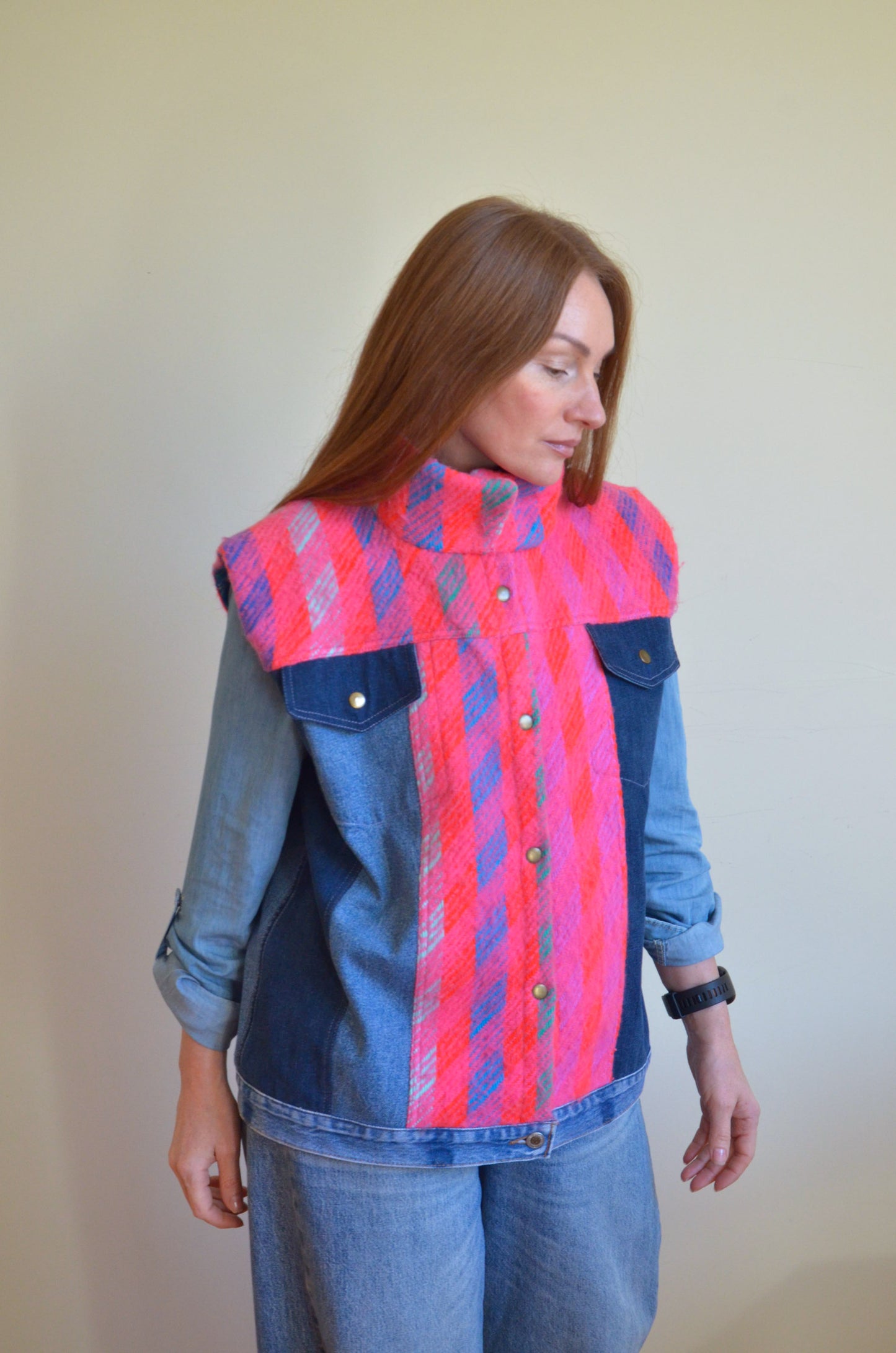 Pink Vest with Collar