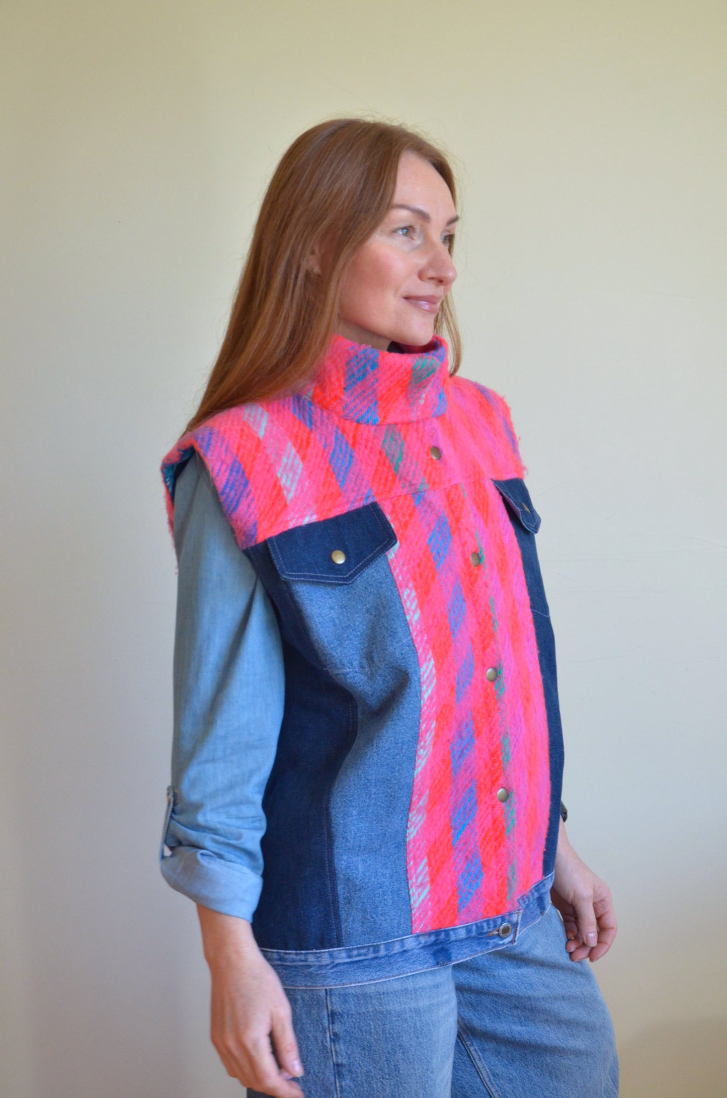Pink Vest with Collar