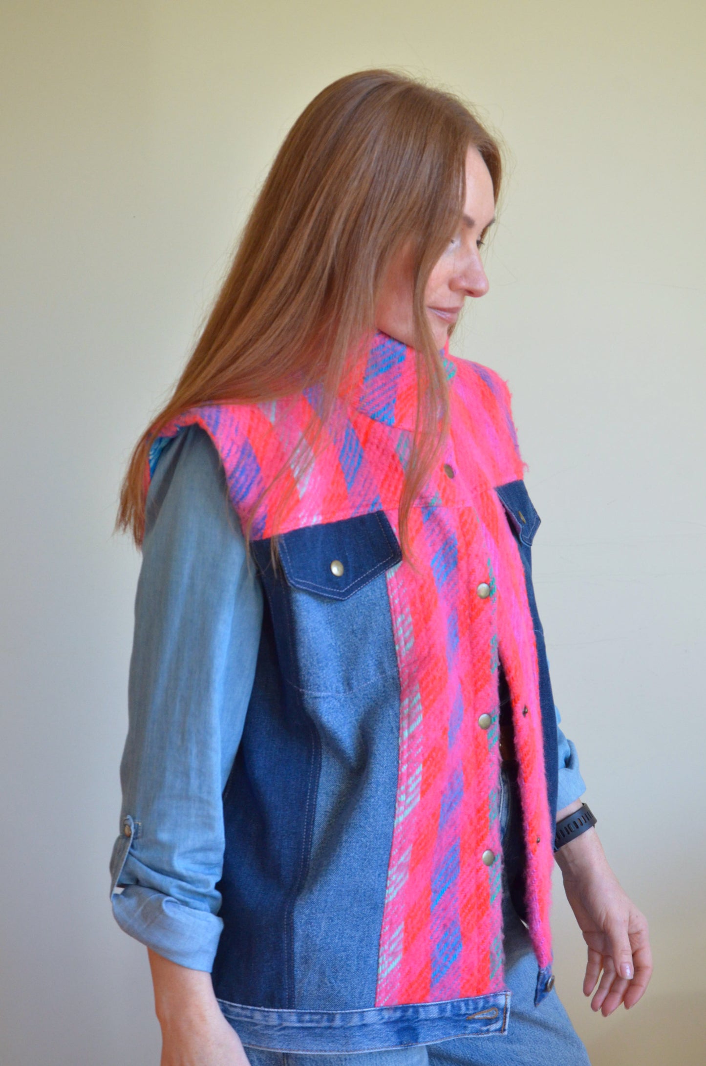 Pink Vest with Collar