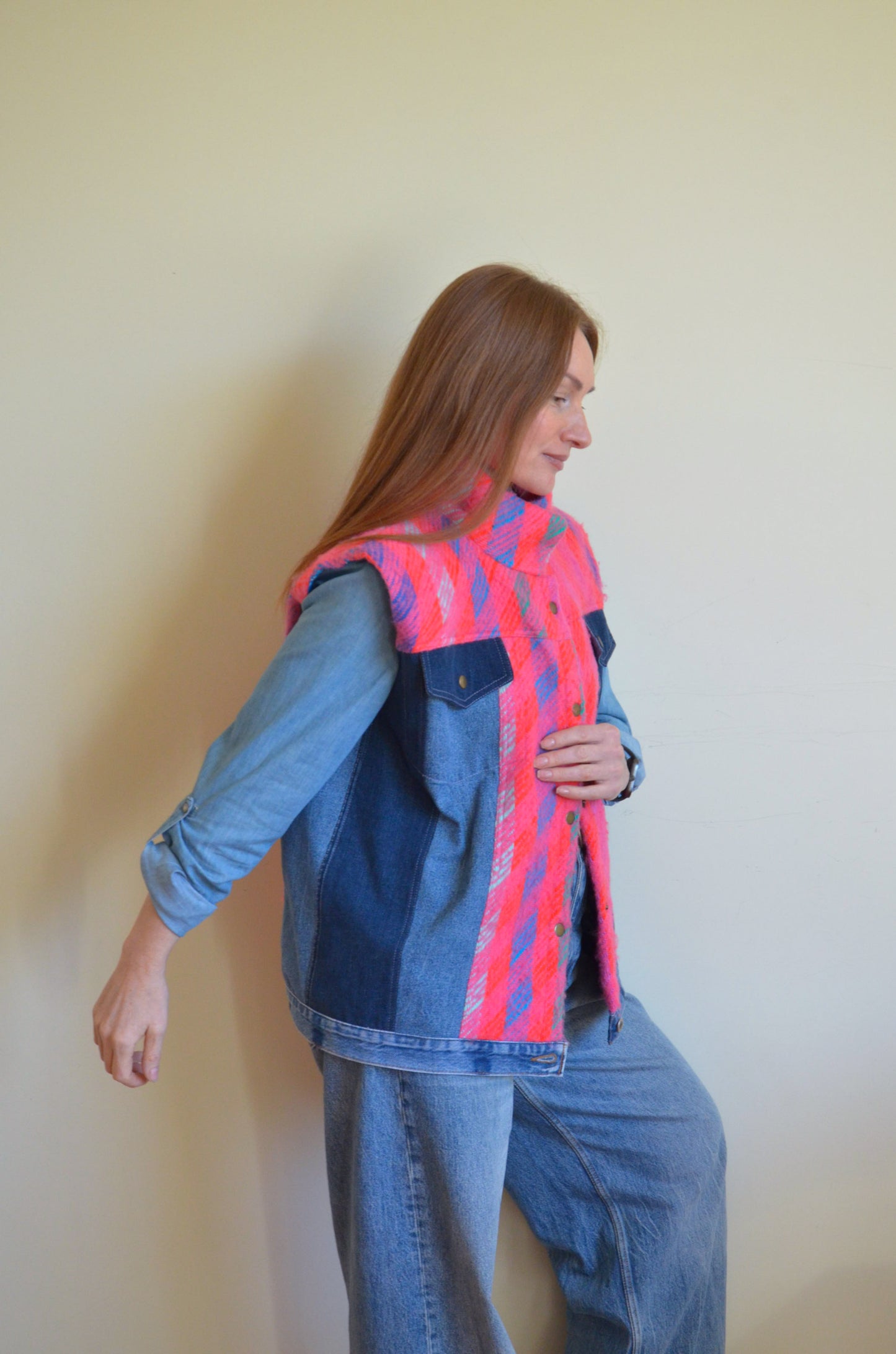 Pink Vest with Collar