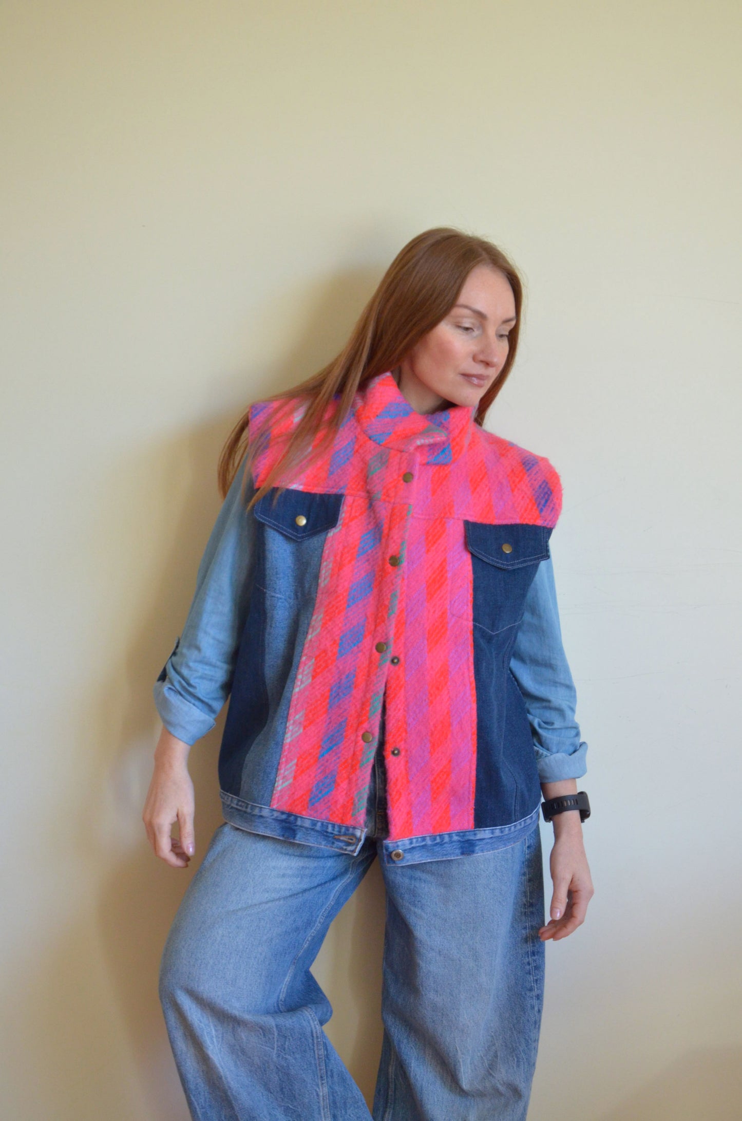 Pink Vest with Collar