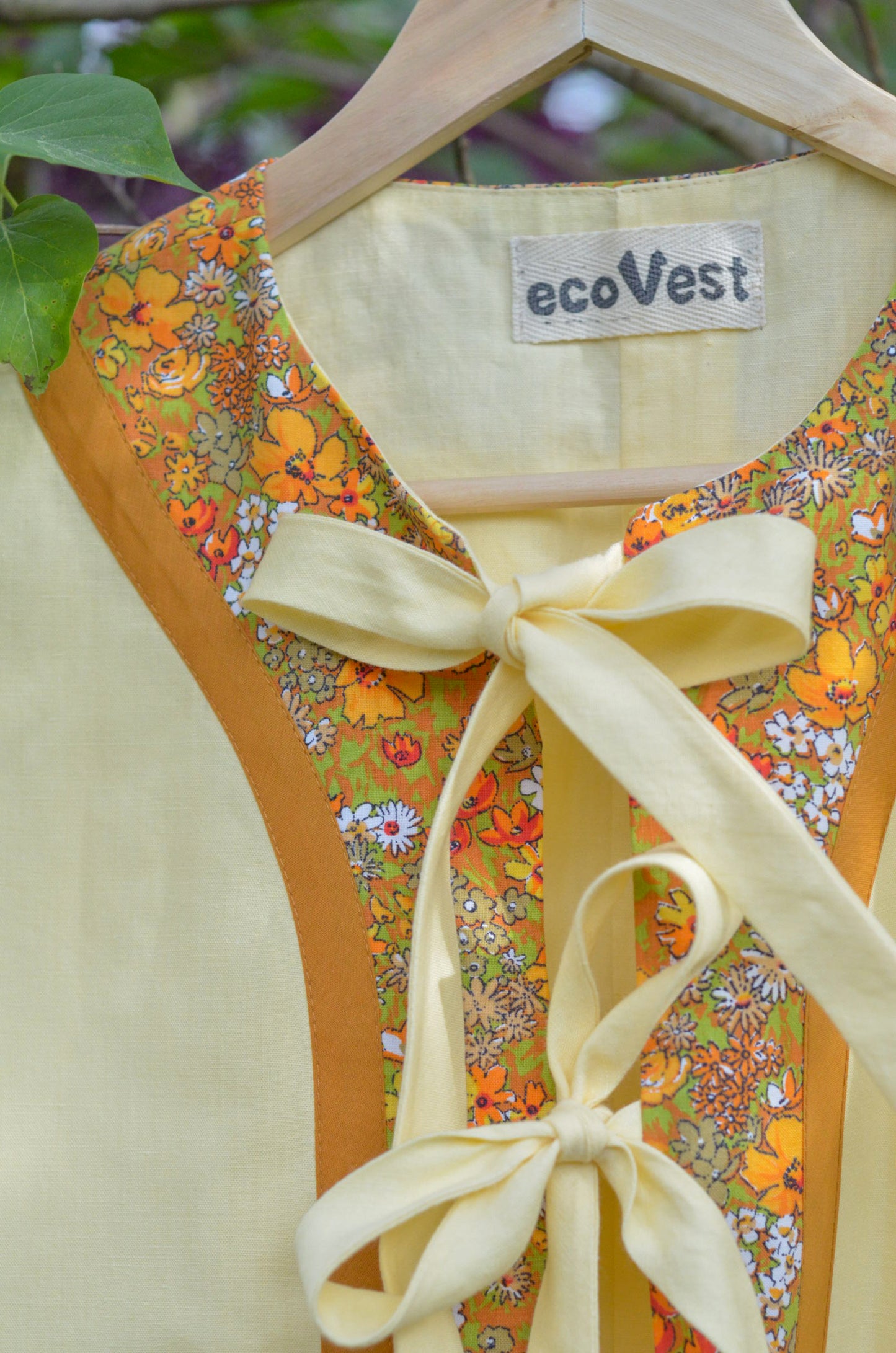 Cotton Yellow Vest (with ties)