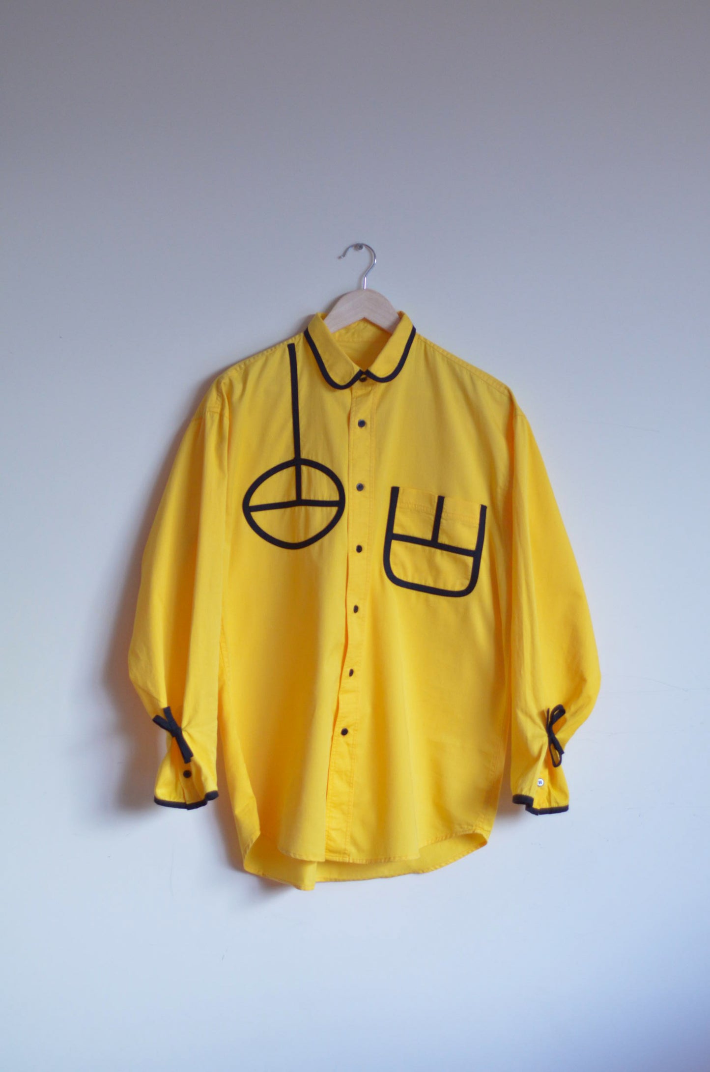 Yellow Shirt with Black Accents