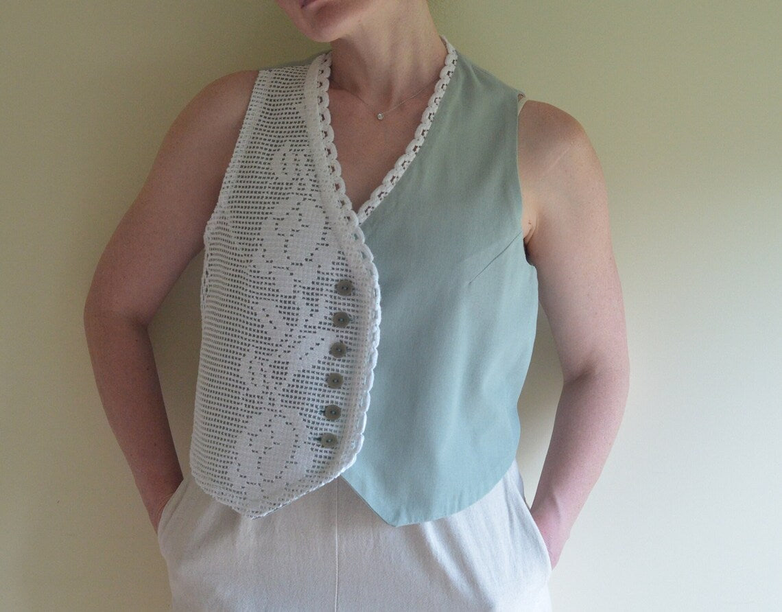 Vest With Vintage Lace