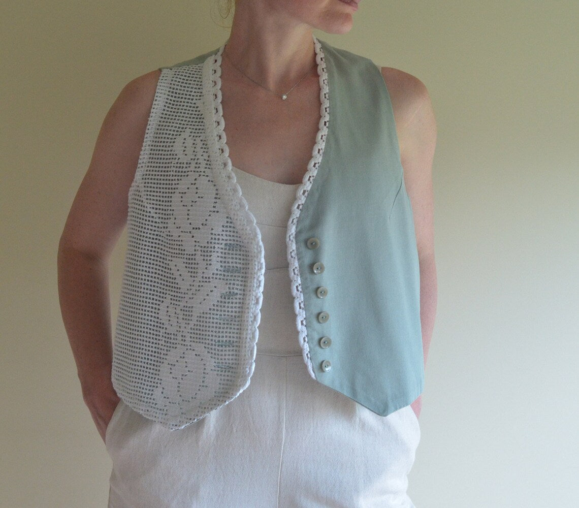 Vest With Vintage Lace