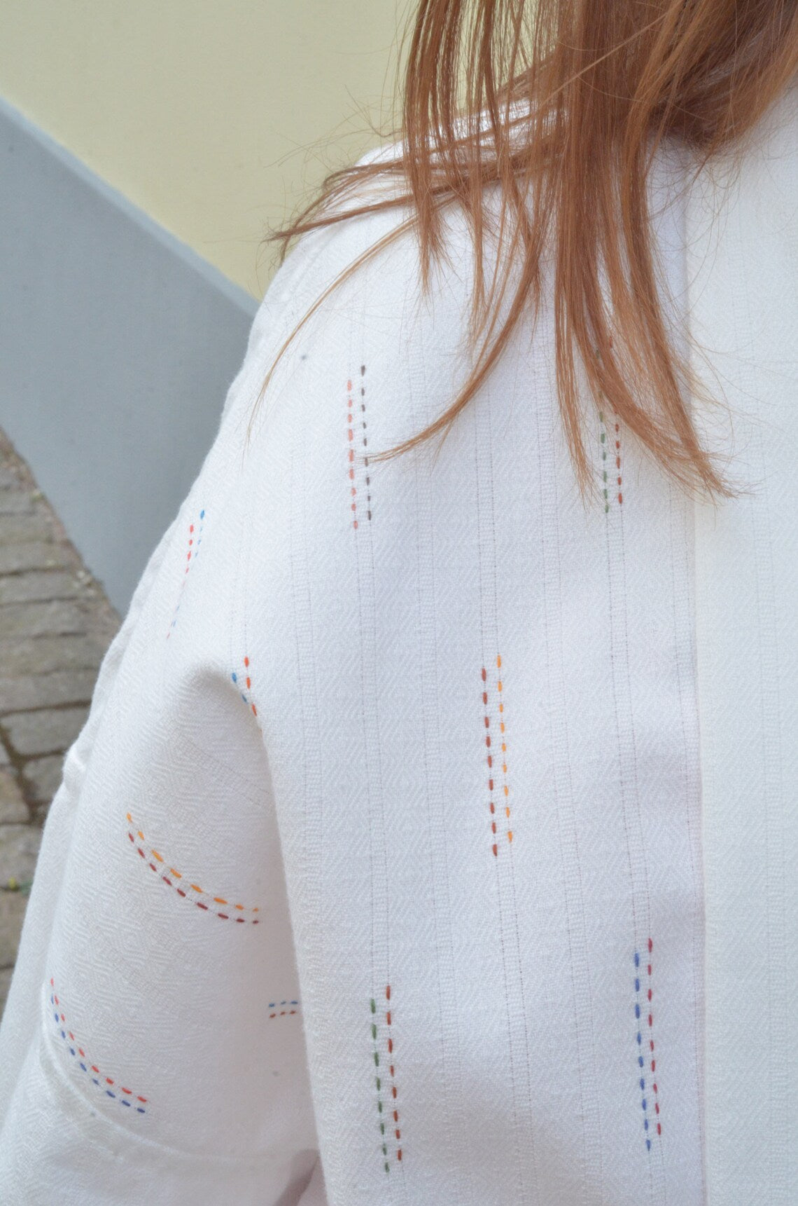 Embroidered Cotton Kimono