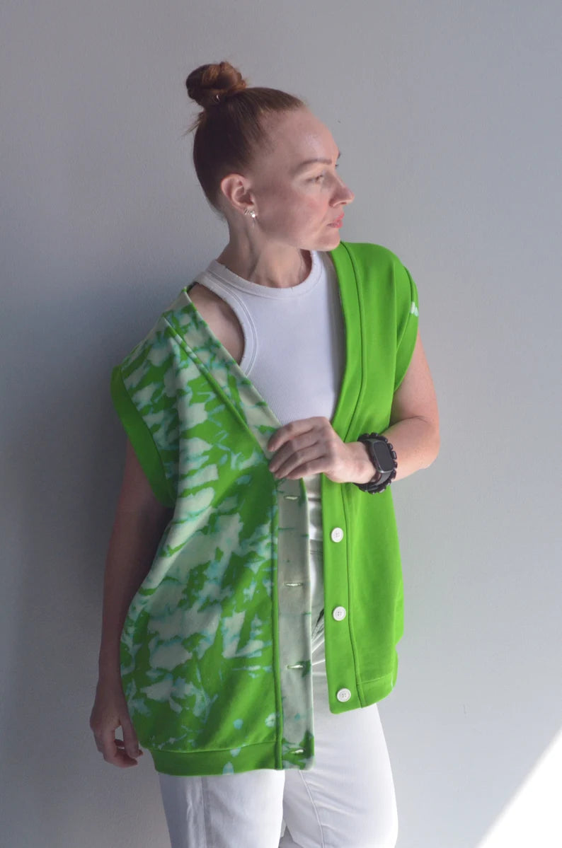 Green Tie-Dye Vest