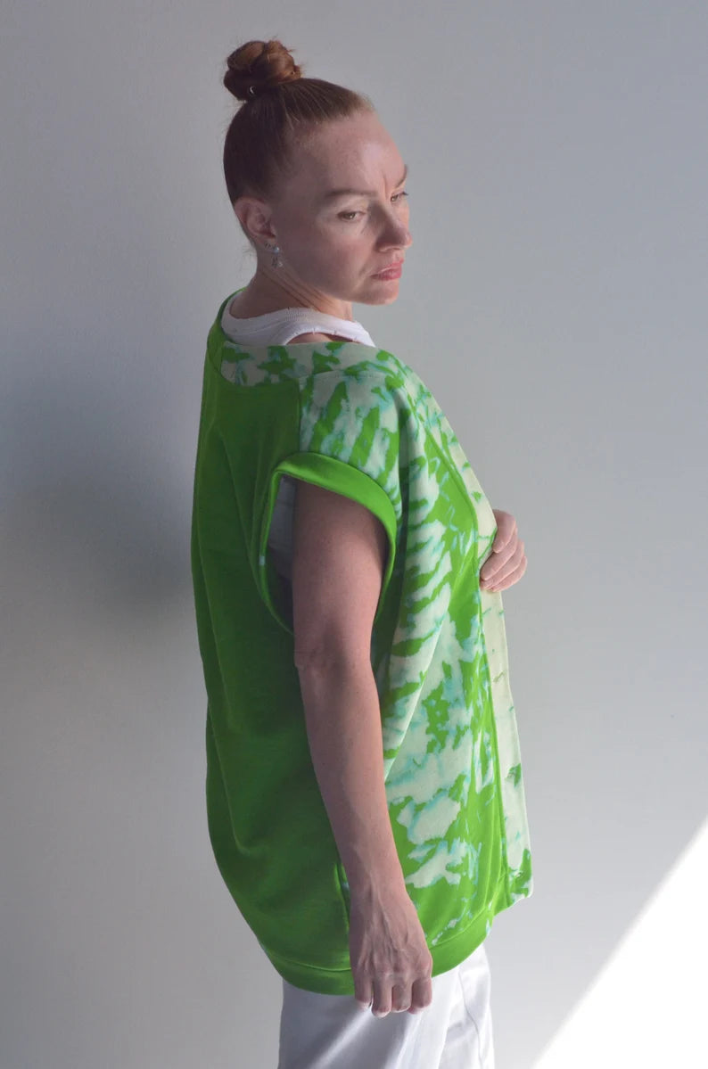 Green Tie-Dye Vest