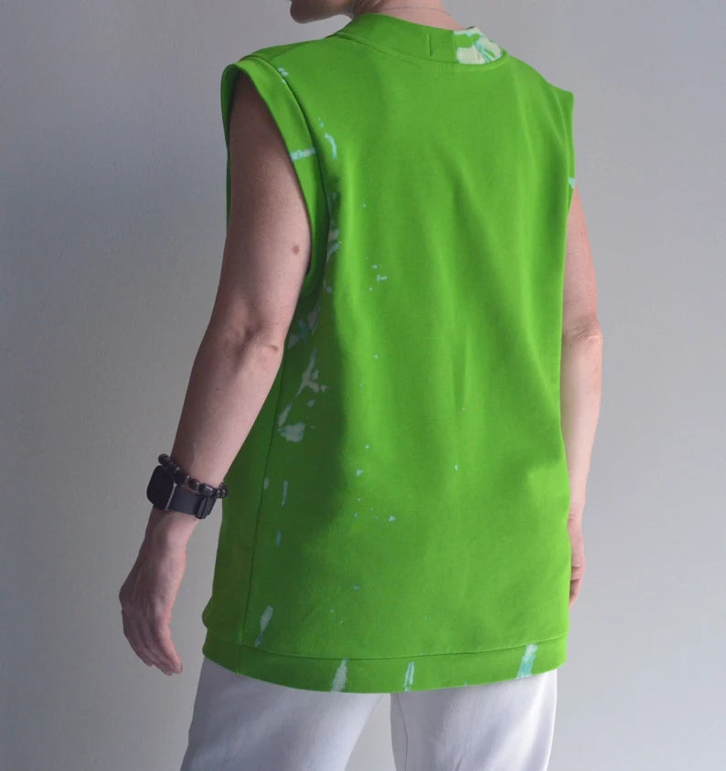 Green Tie-Dye Vest