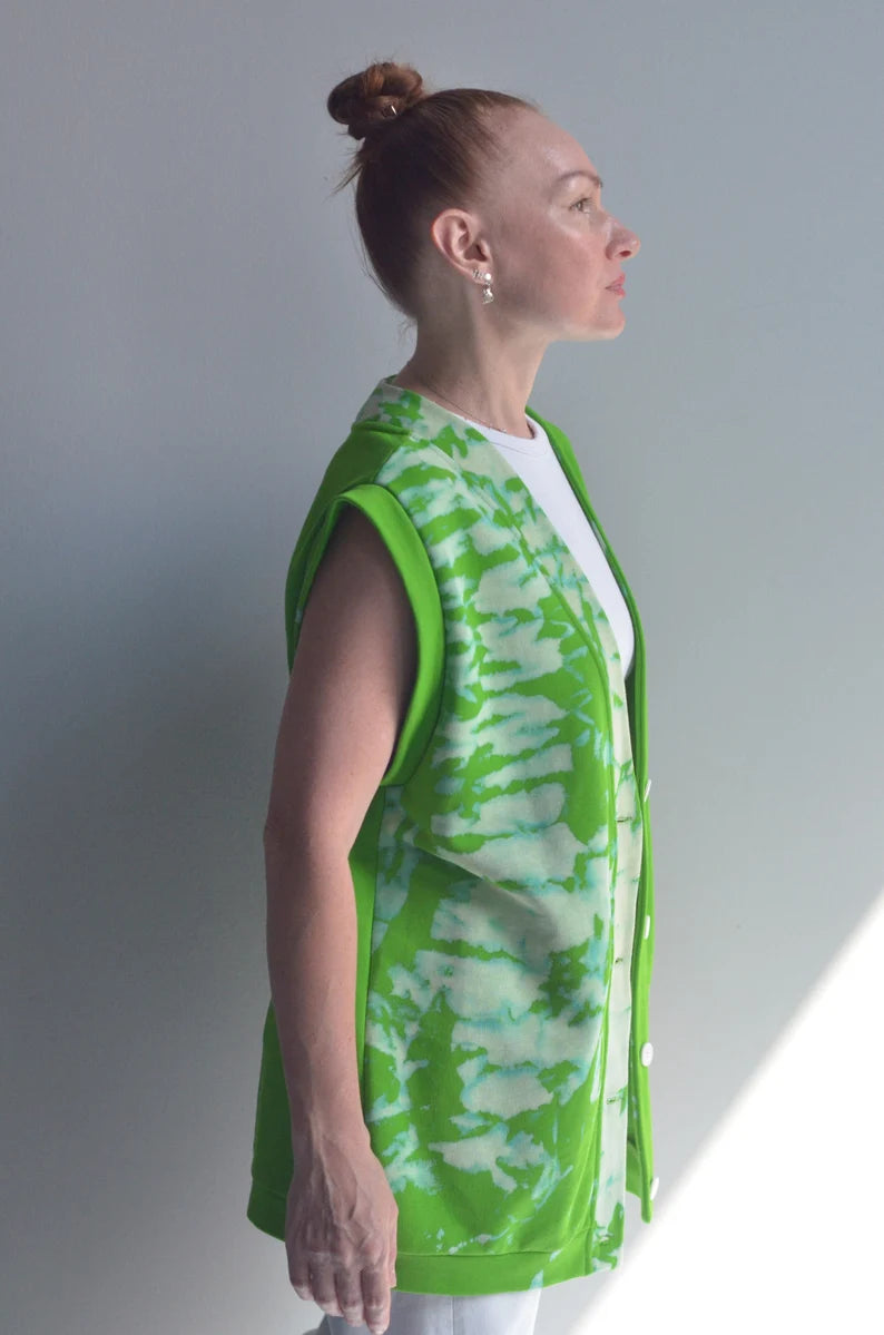 Green Tie-Dye Vest