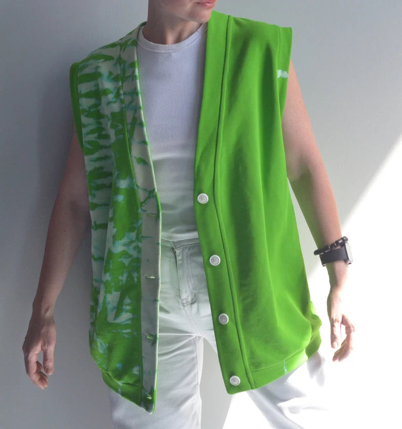 Green Tie-Dye Vest