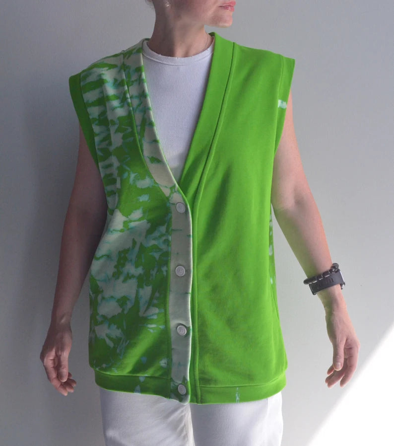 Green Tie-Dye Vest