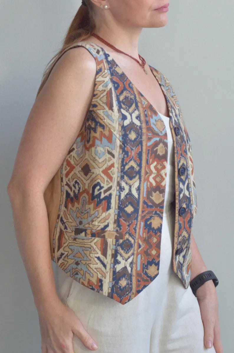 Patterned Cotton Vest
