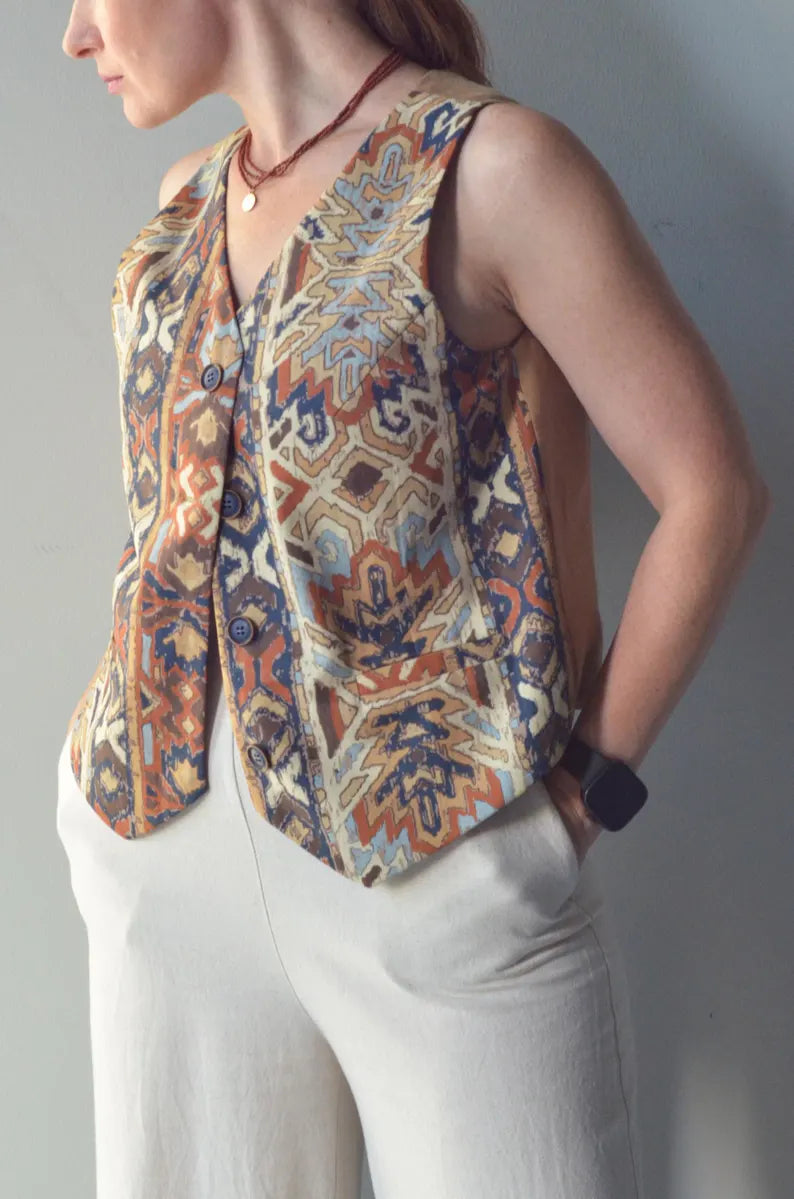 Patterned Cotton Vest