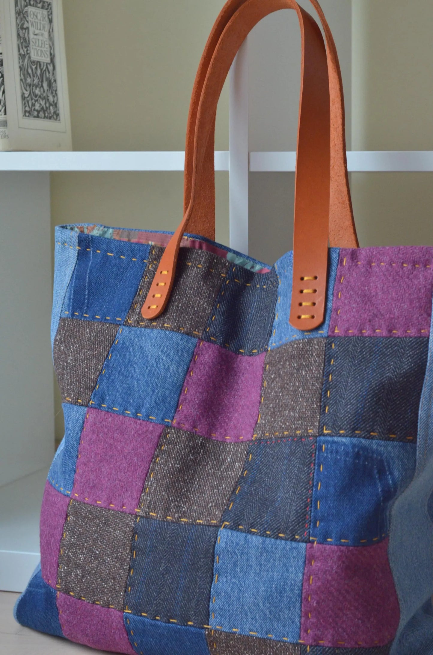 Quilted Denim Handbag