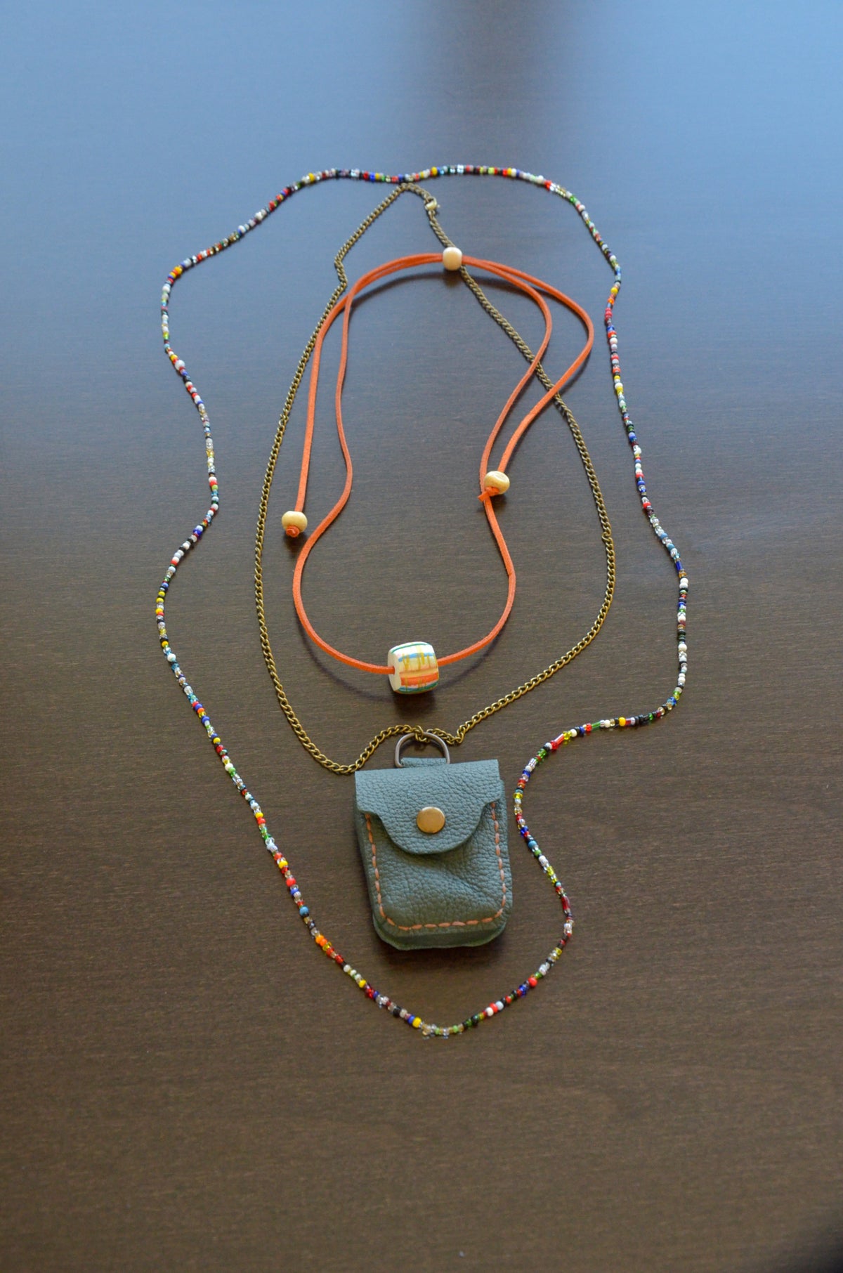 Bag Pendant Necklace (Green)