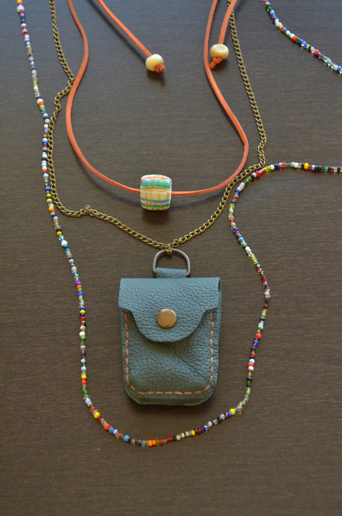 Bag Pendant Necklace (Green)