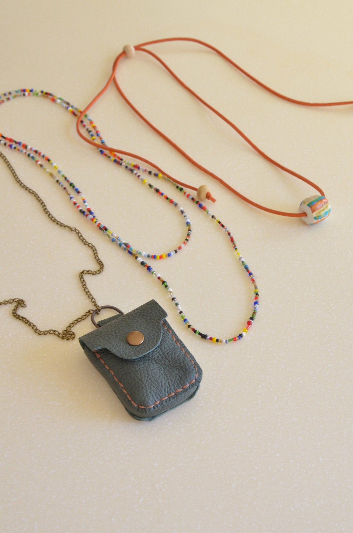 Bag Pendant Necklace (Green)