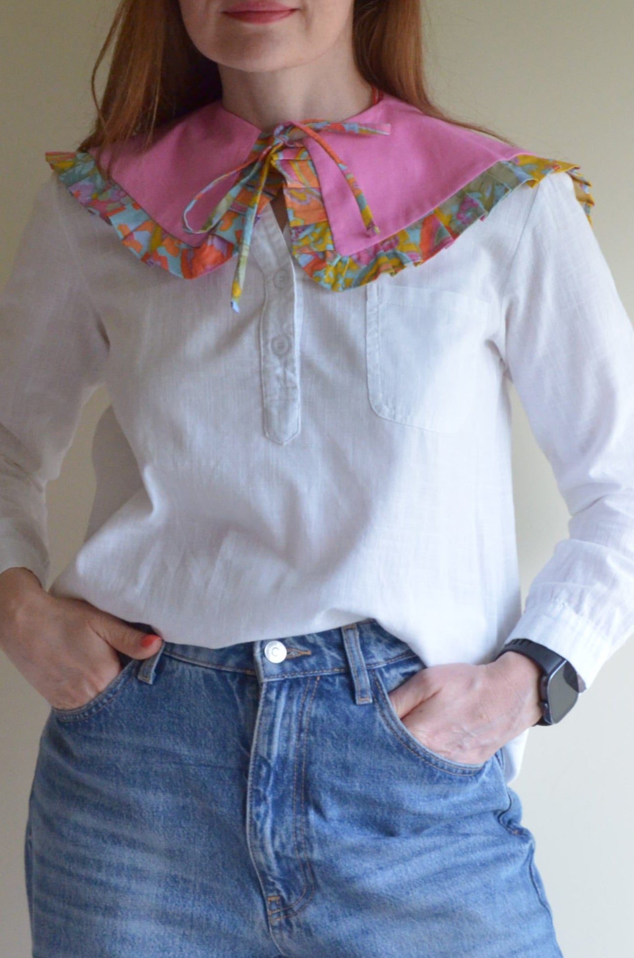 Boho Style Blouse with Collar