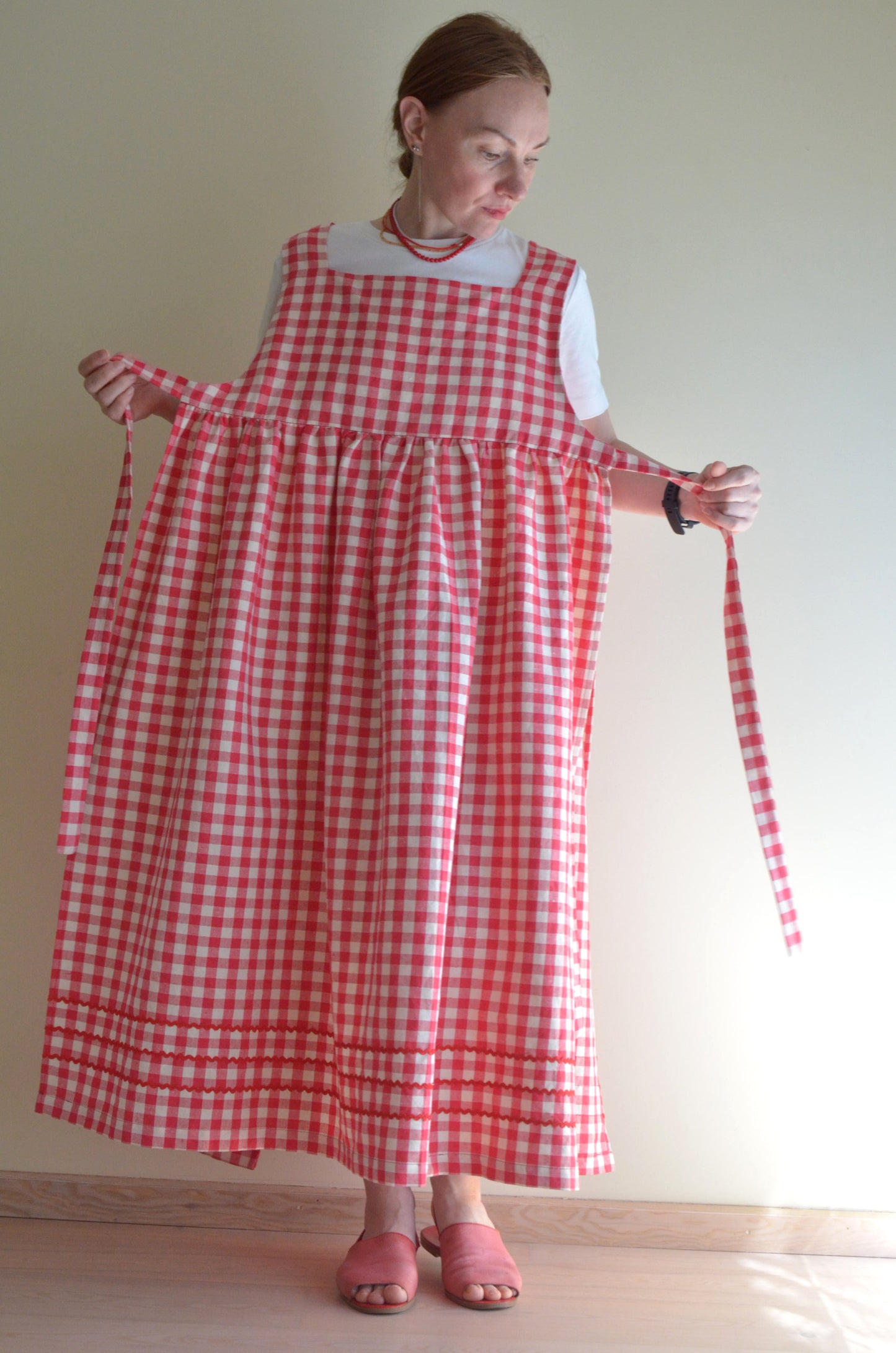 Plaid Linen Dress