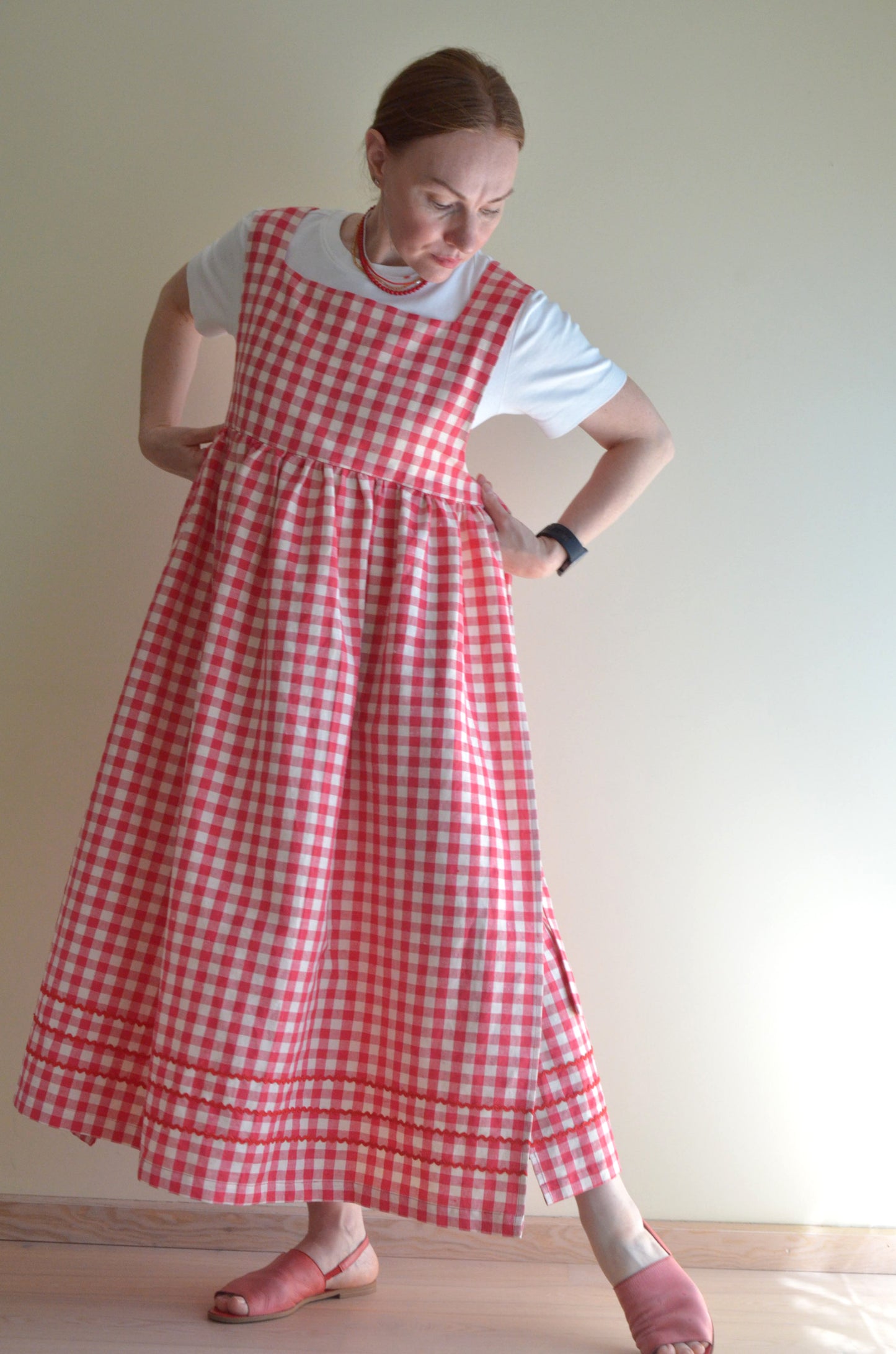 Plaid Linen Dress